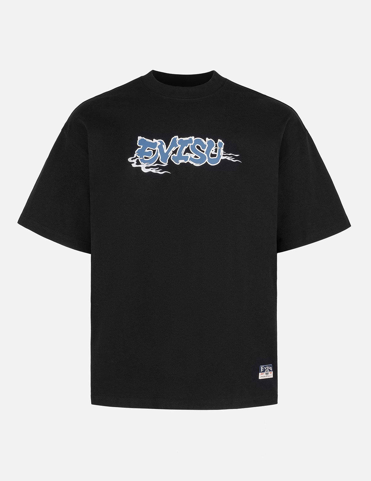 ロゴと忍者だるま大黒プリントルーズフィットTシャツ