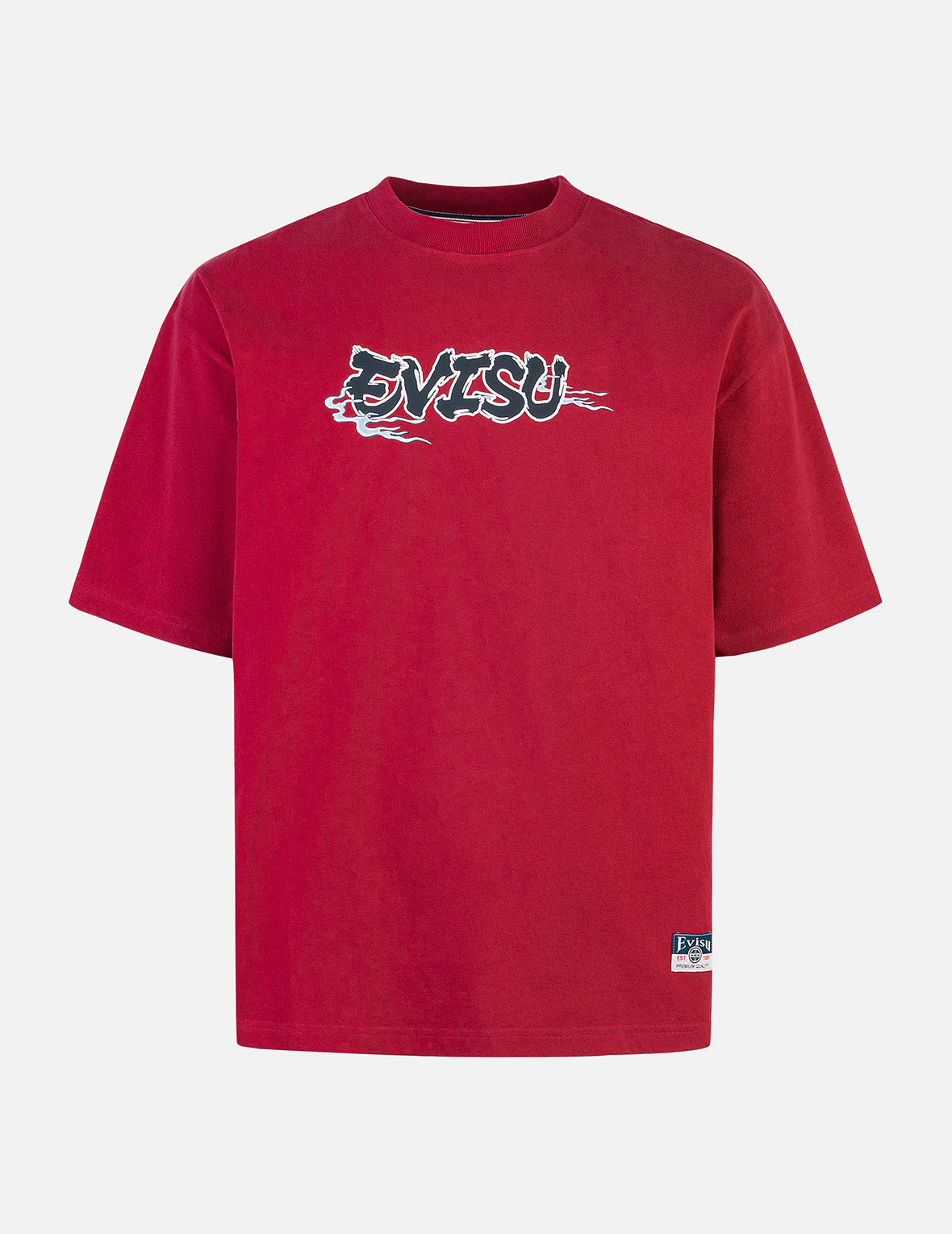 ロゴと忍者だるま大黒プリントルーズフィットTシャツ