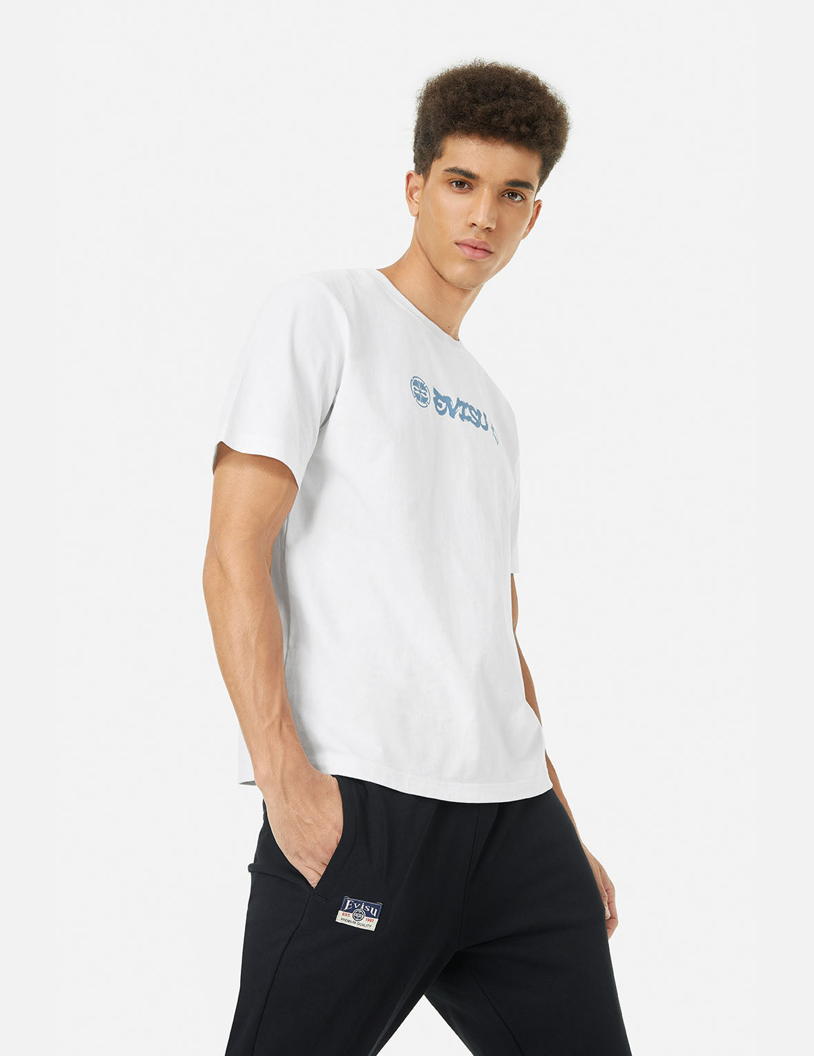 Ninja Daruma and Logo Prints Regular Fit T-shirt