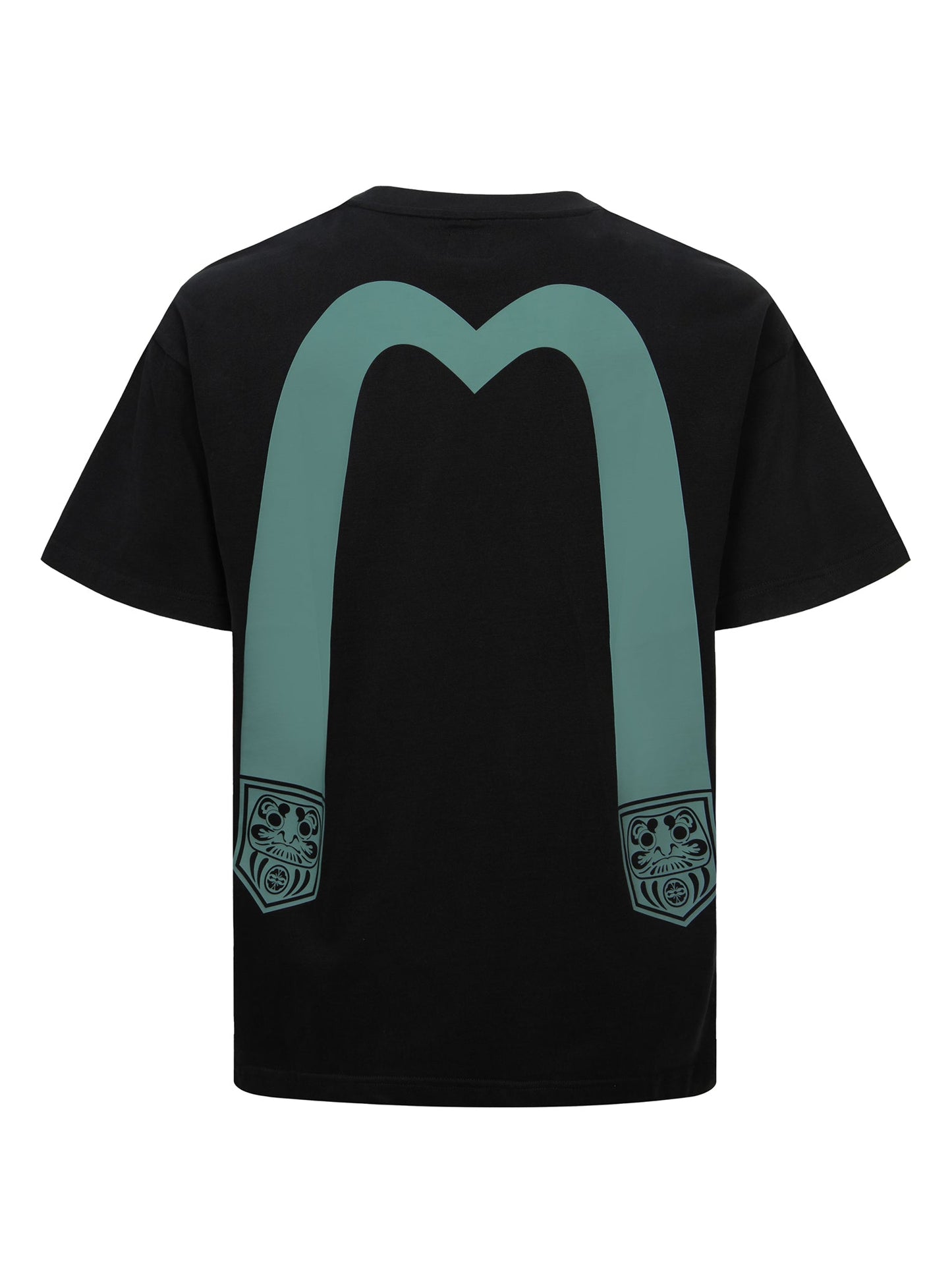 ポケット型のだるま大黒プリントリラックスフィットTシャツ