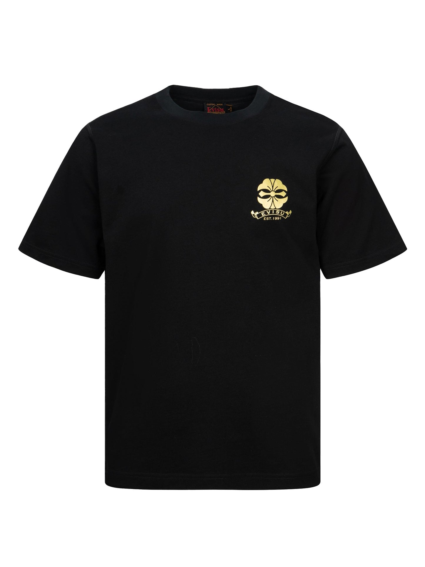 家紋とロゴホイルプリントレギュラーフィットTシャツ