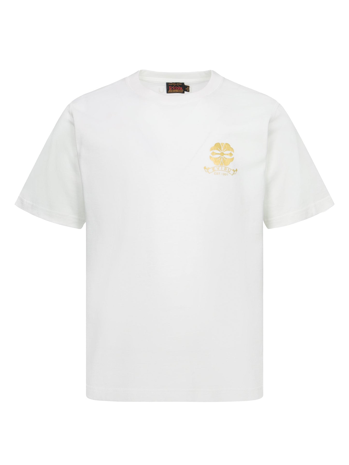家紋とロゴホイルプリントレギュラーフィットTシャツ