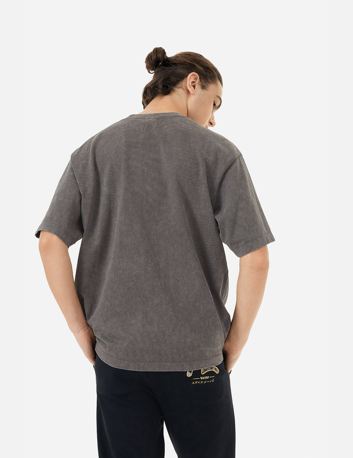 カモメ刺繍ウォッシュドリラックスフィットTシャツ