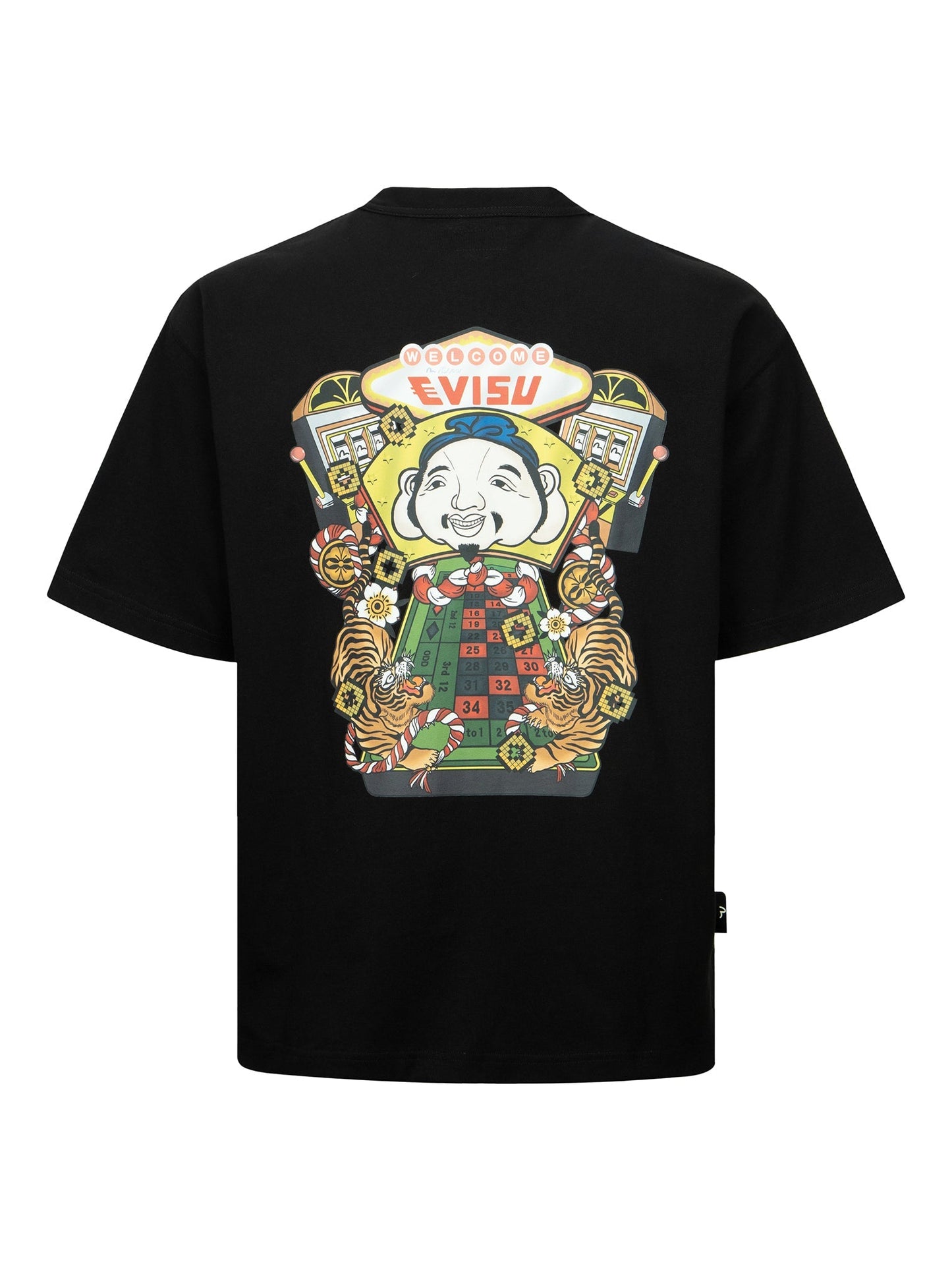ラッキースロットマシンプリントルーズフィットTシャツ