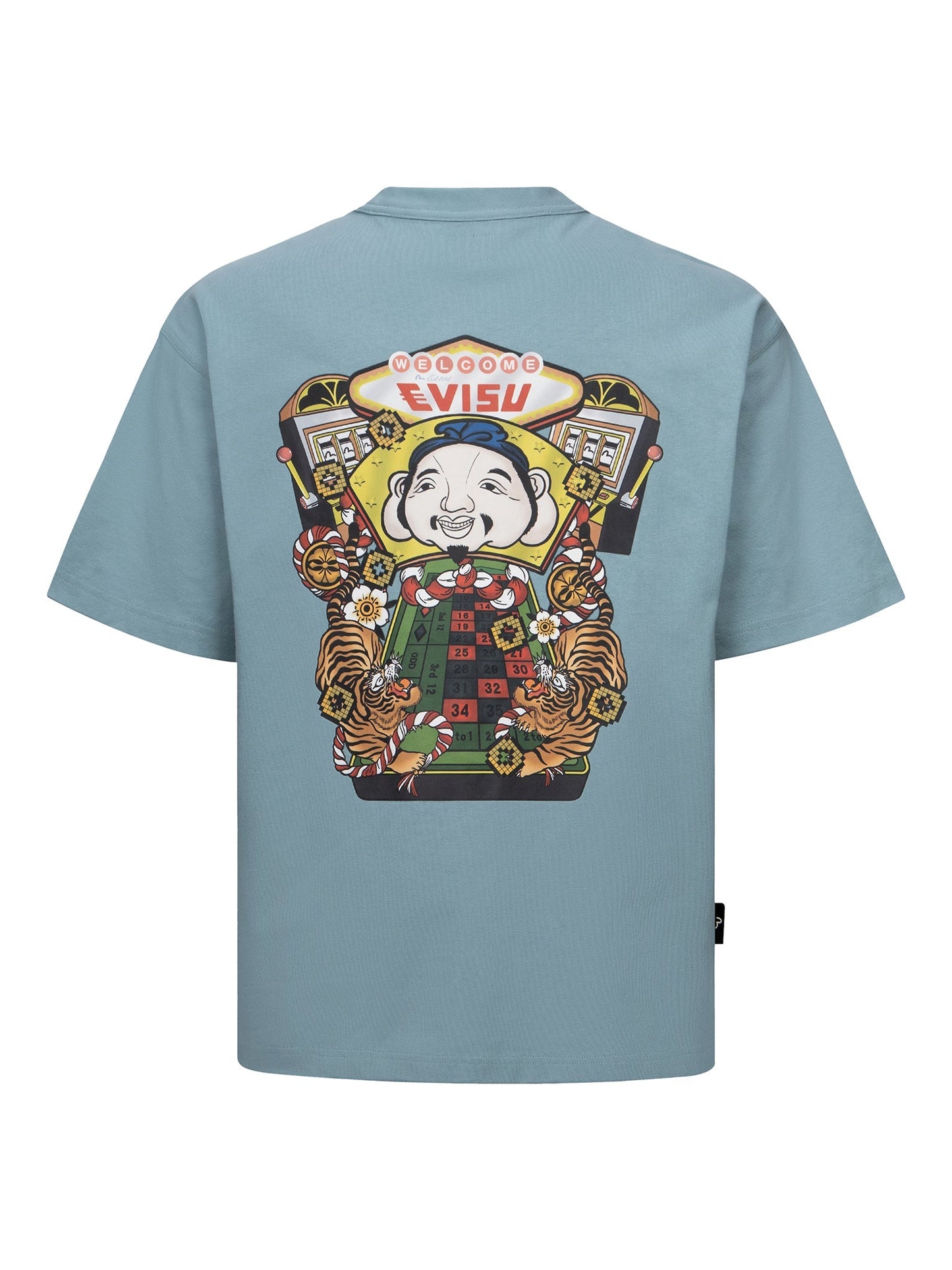 ラッキースロットマシンプリントルーズフィットTシャツ