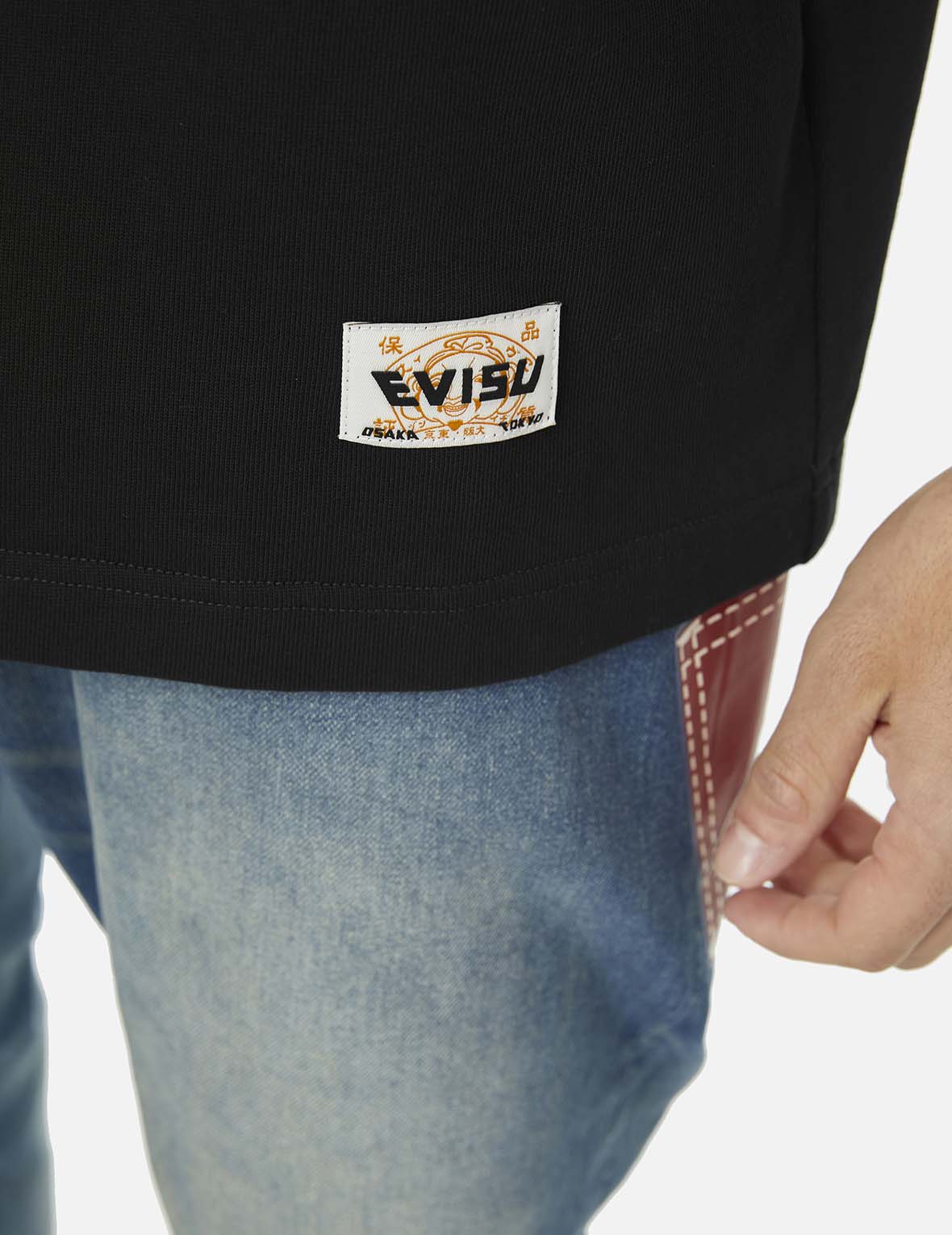 えびすポスターアップリケとカモメ刺繍のTシャツ