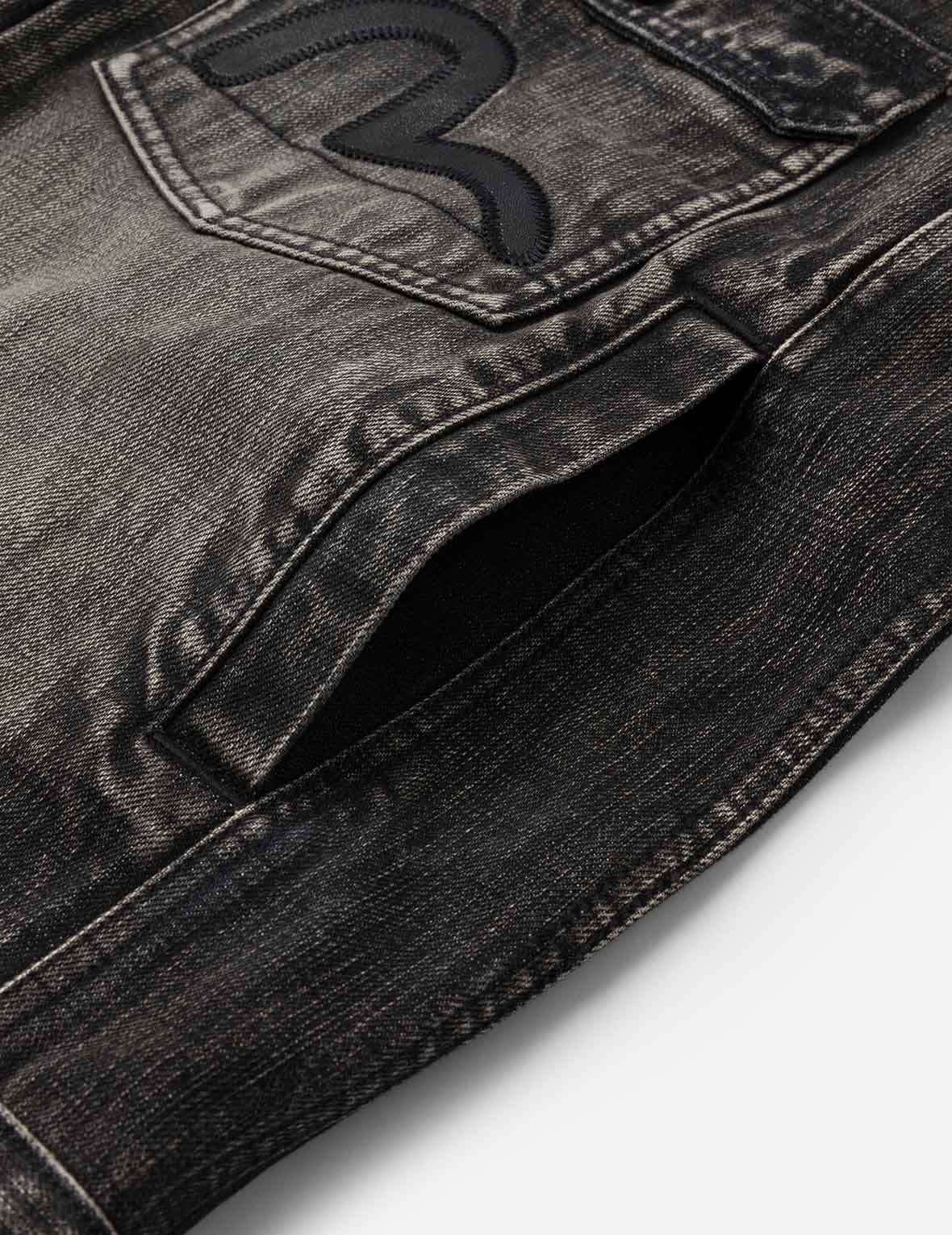 Leather Seagull Appliqué Relax Fit Denim Jacket