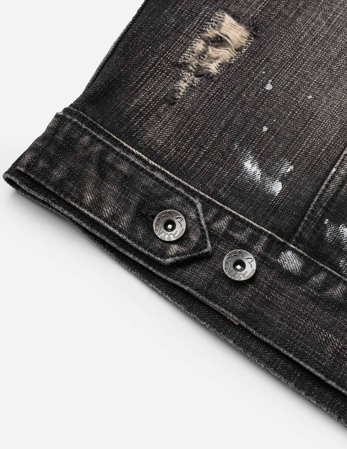 Leather Seagull Appliqué Relax Fit Denim Jacket