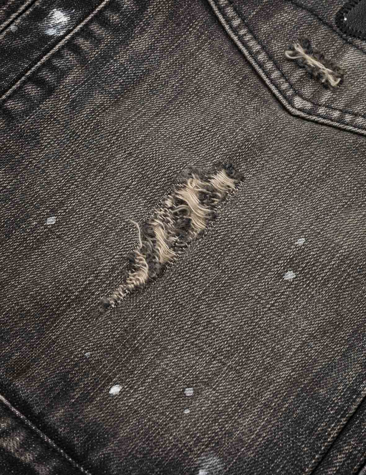 Leather Seagull Appliqué Relax Fit Denim Jacket