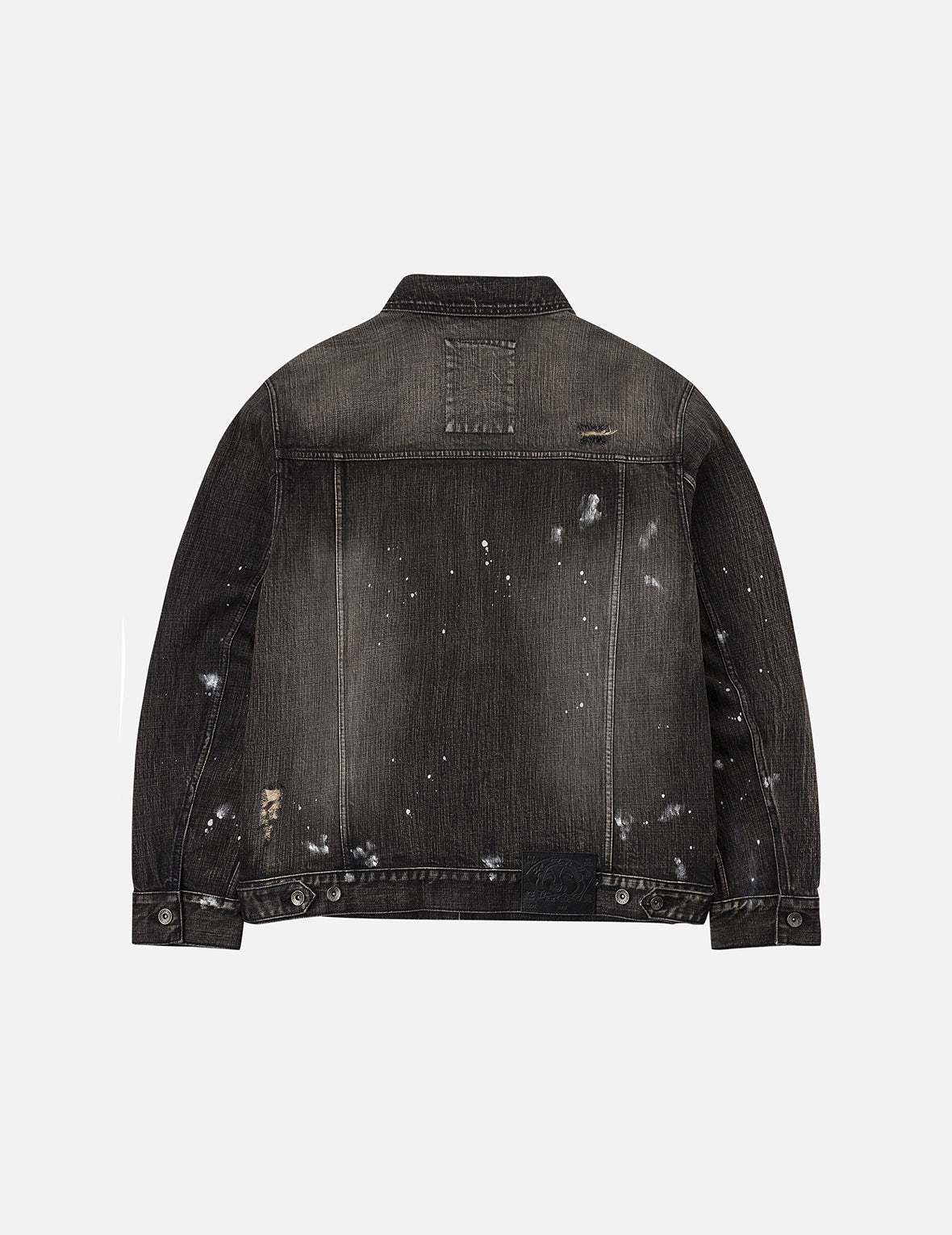 Leather Seagull Appliqué Relax Fit Denim Jacket