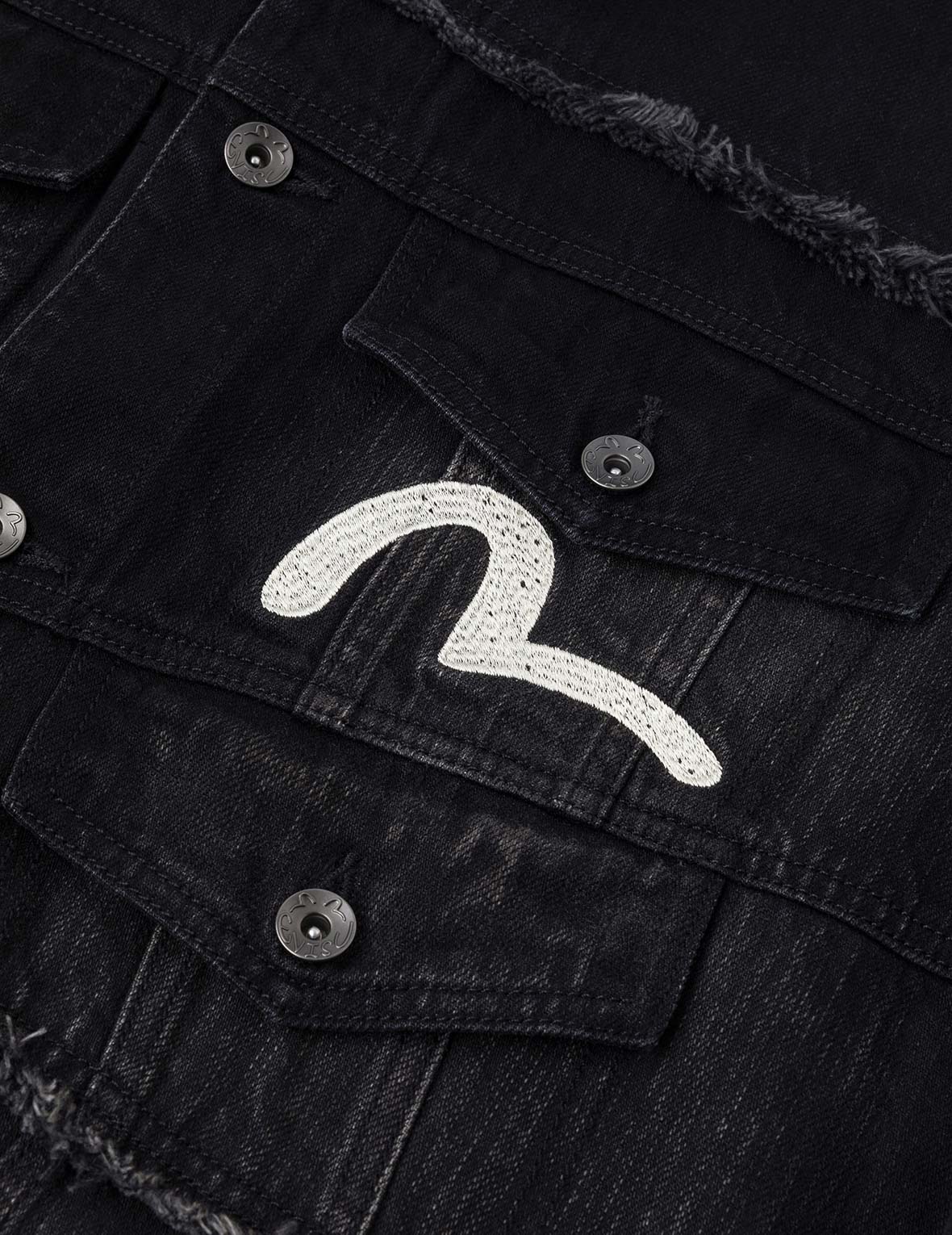 Multi-Pocket Relax Fit Washed Denim Jacket