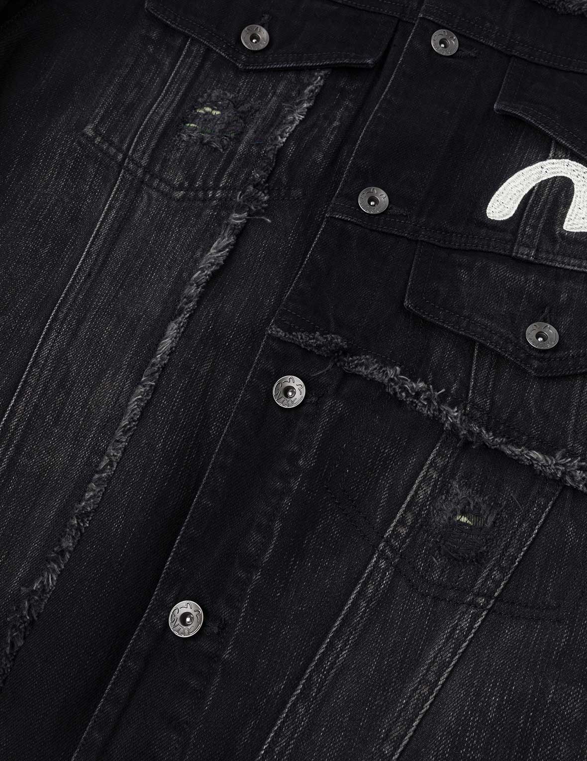 Multi-Pocket Relax Fit Washed Denim Jacket