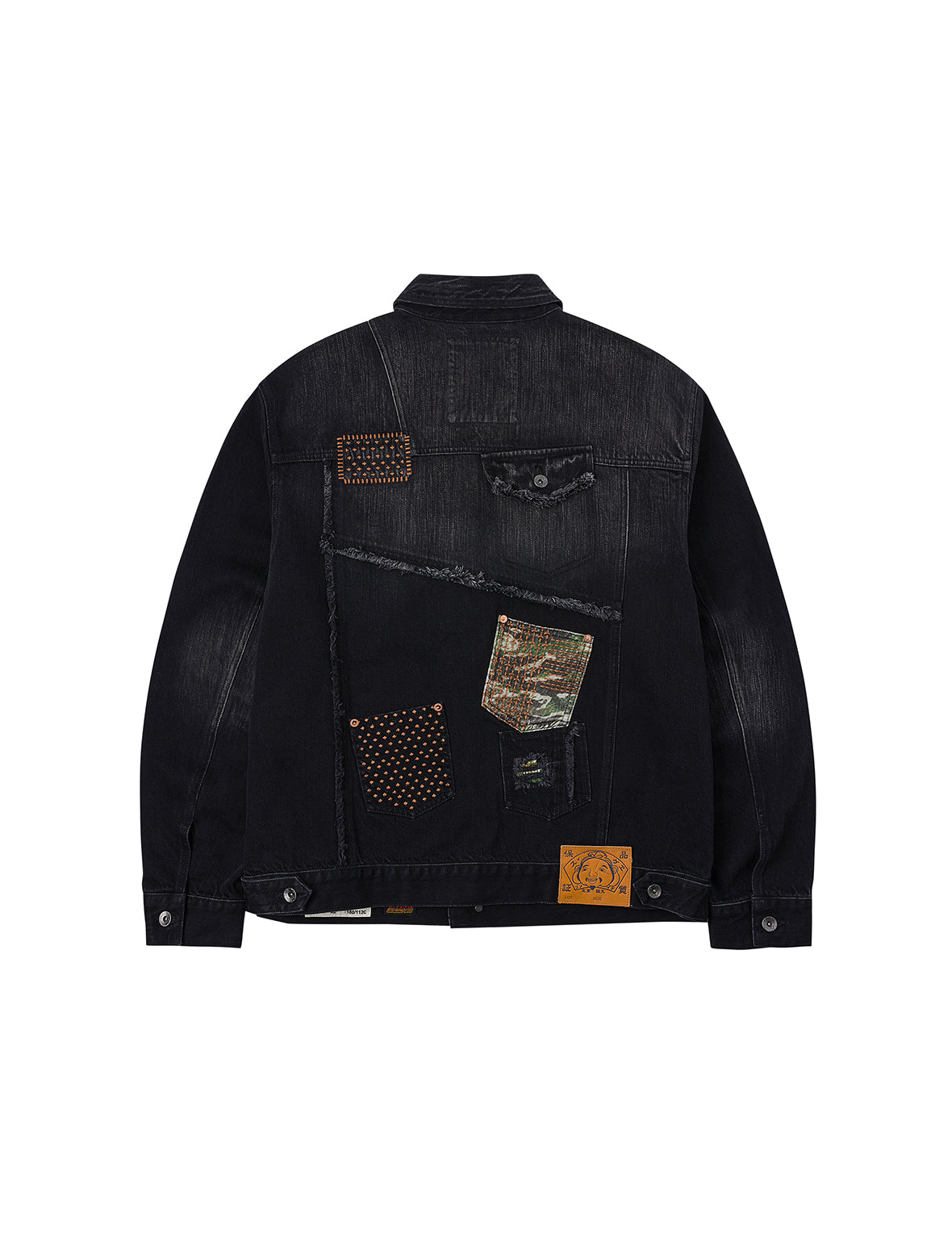 Multi-Pocket Relax Fit Washed Denim Jacket