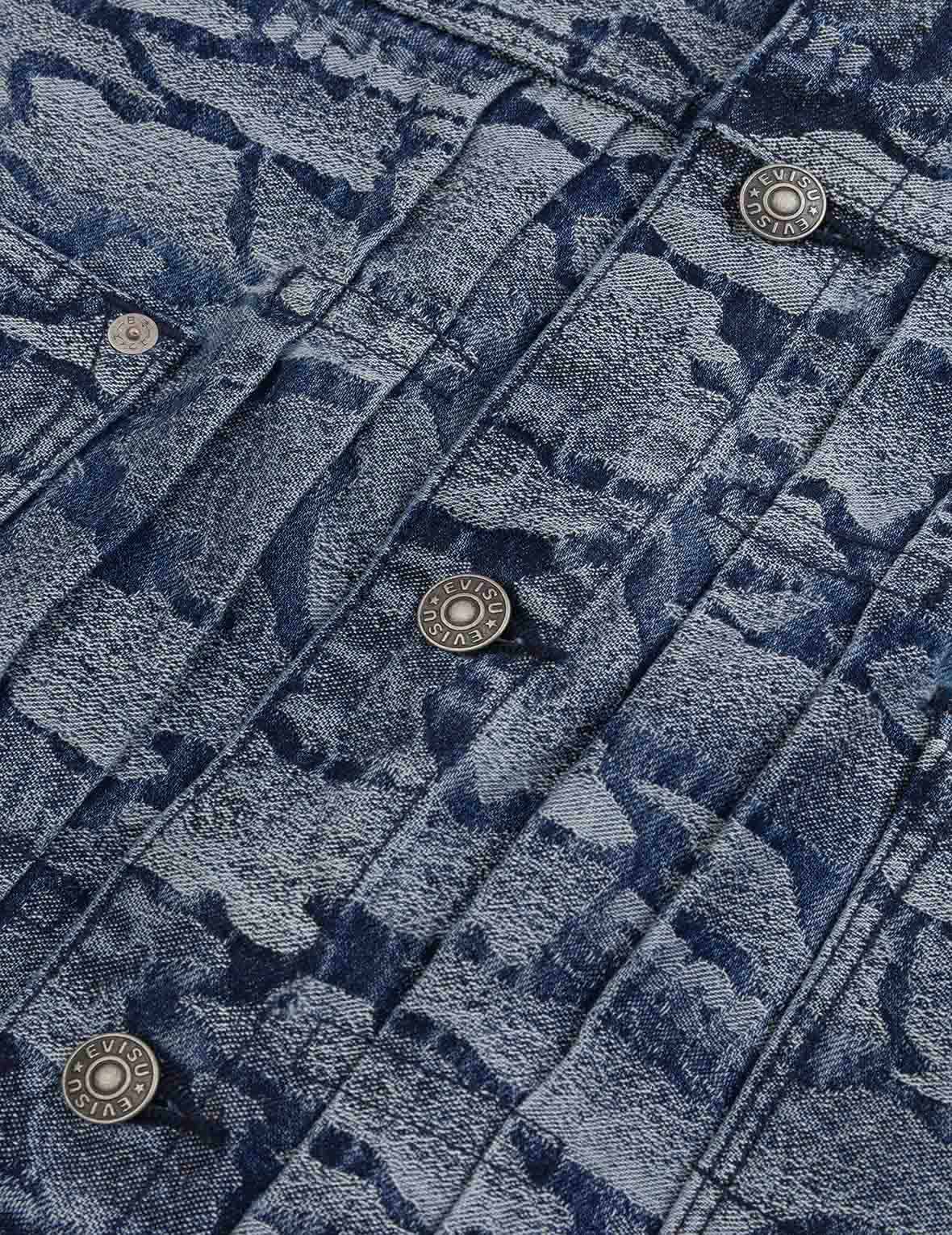 オールオーバー石垣カモフラージュジャカード レギュラーフィット デニムジャケット