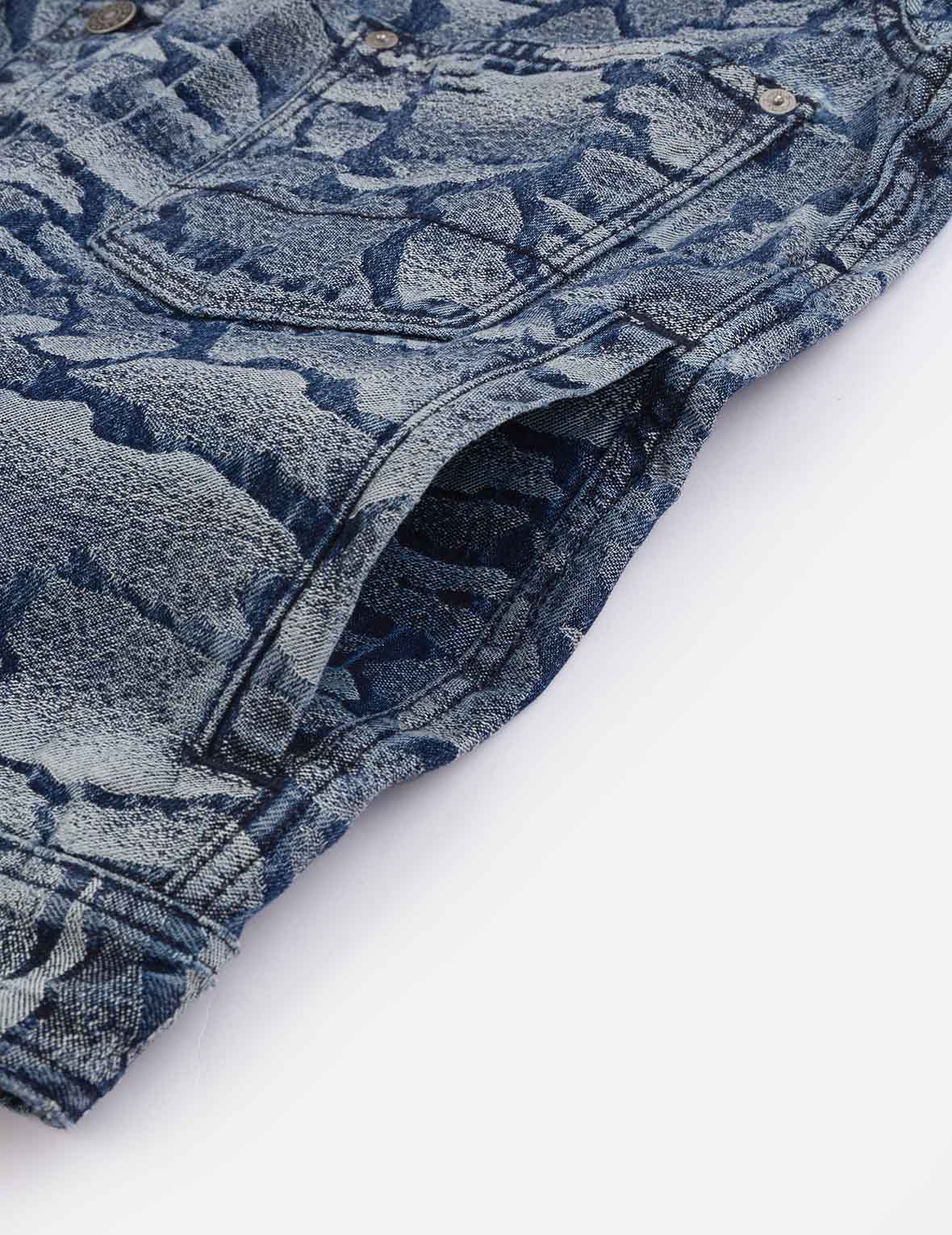 オールオーバー石垣カモフラージュジャカード レギュラーフィット デニムジャケット