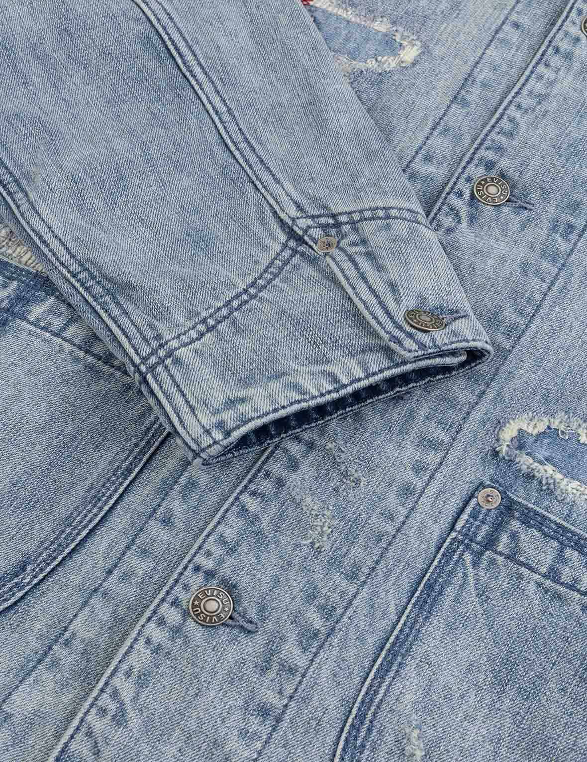 ディストレスド ファッションフィット デニムジャケット