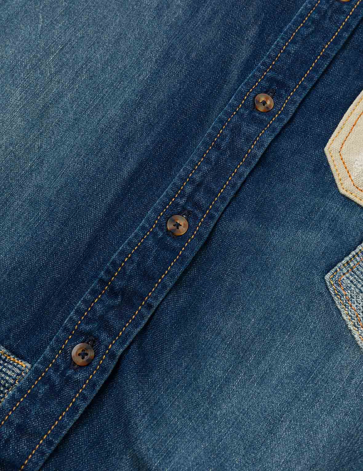 Shshiko Kamon Relax Fit Denim Shirt