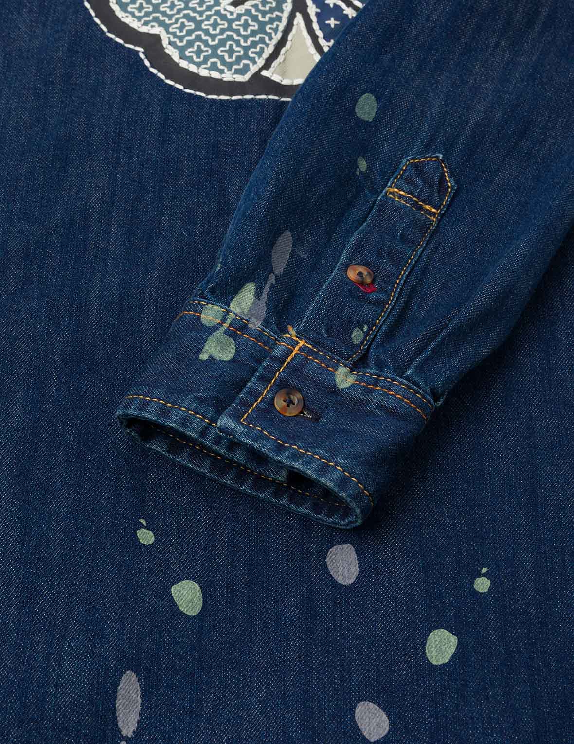 Shshiko Kamon Relax Fit Denim Shirt