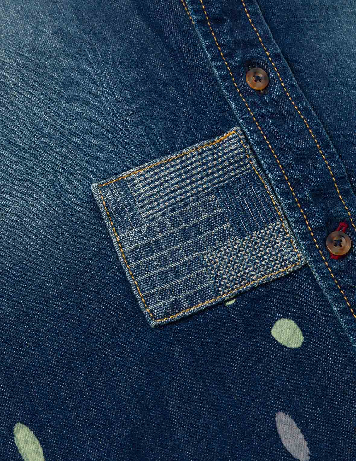 Shshiko Kamon Relax Fit Denim Shirt
