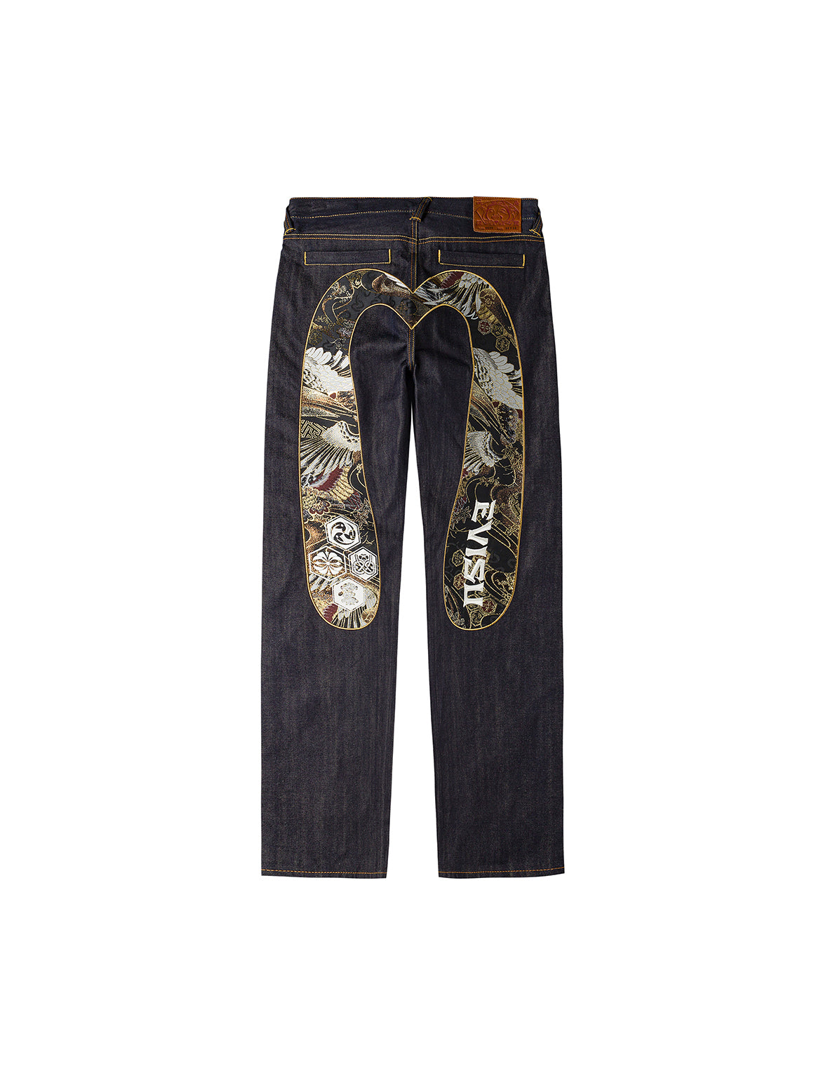 Brocade Inserted Daicock with Logo Embroidery Regular Fit Jeans