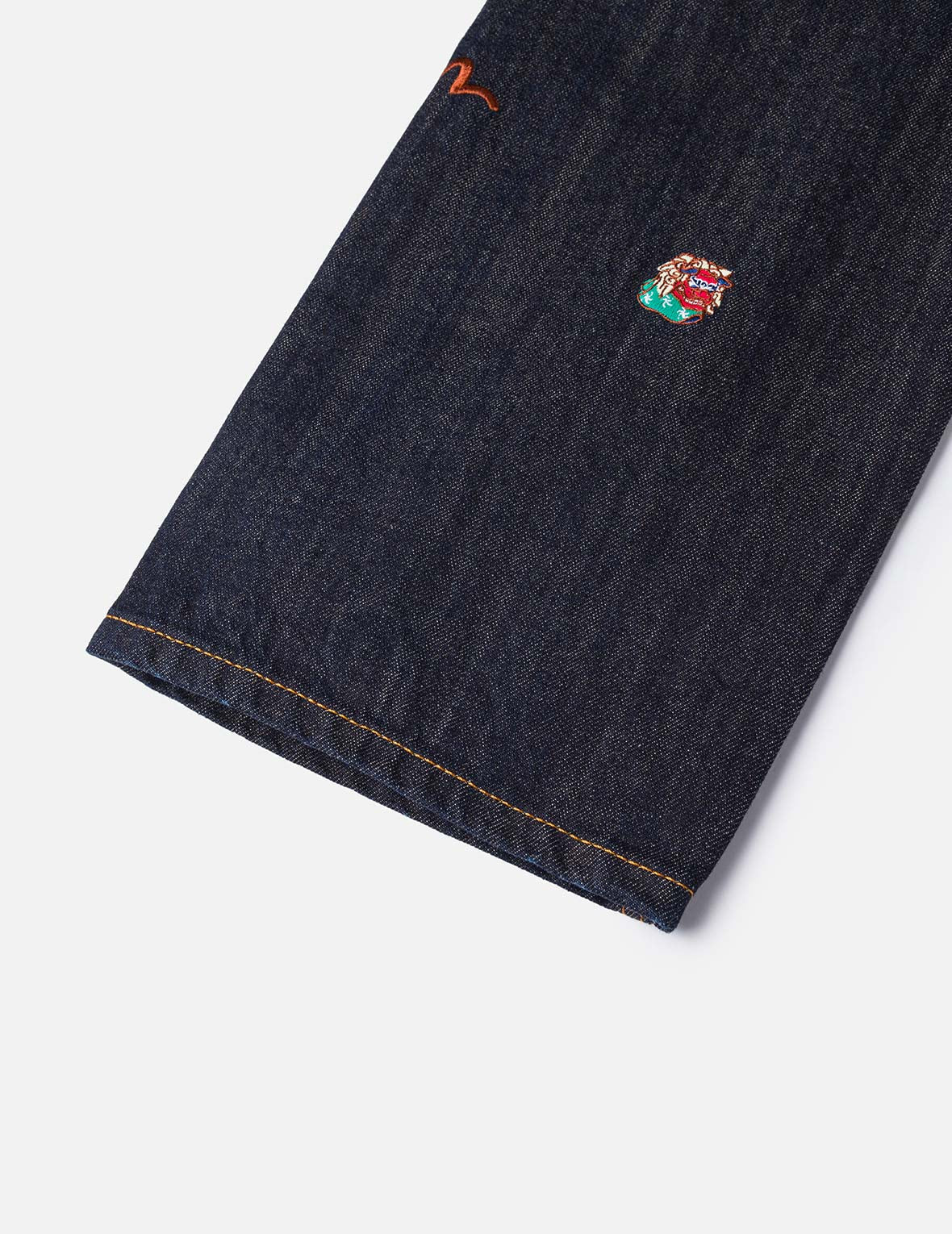 オールオーバーブランド刺繍 レギュラーフィット ジーンズ #2000