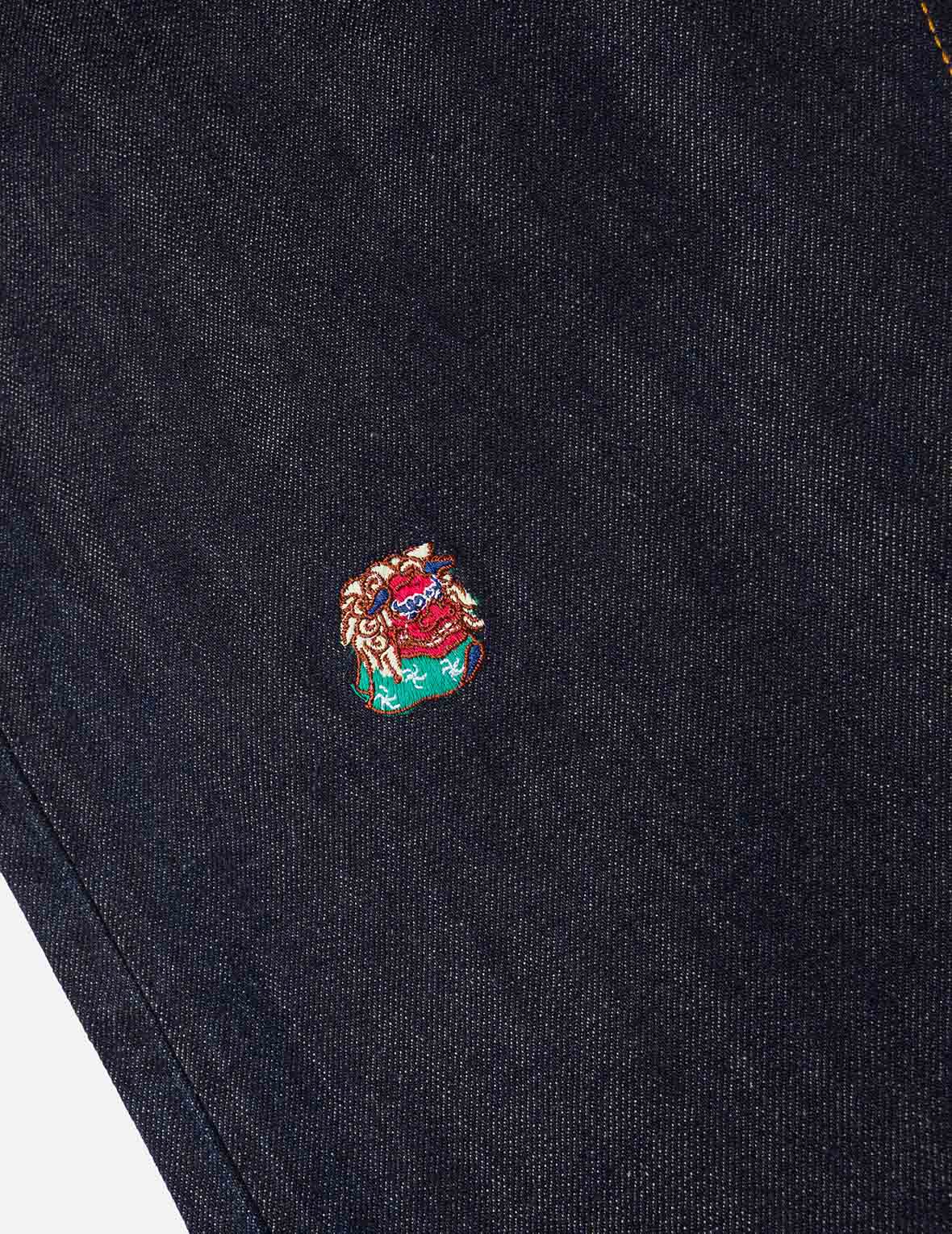 オールオーバーブランド刺繍 レギュラーフィット ジーンズ #2000