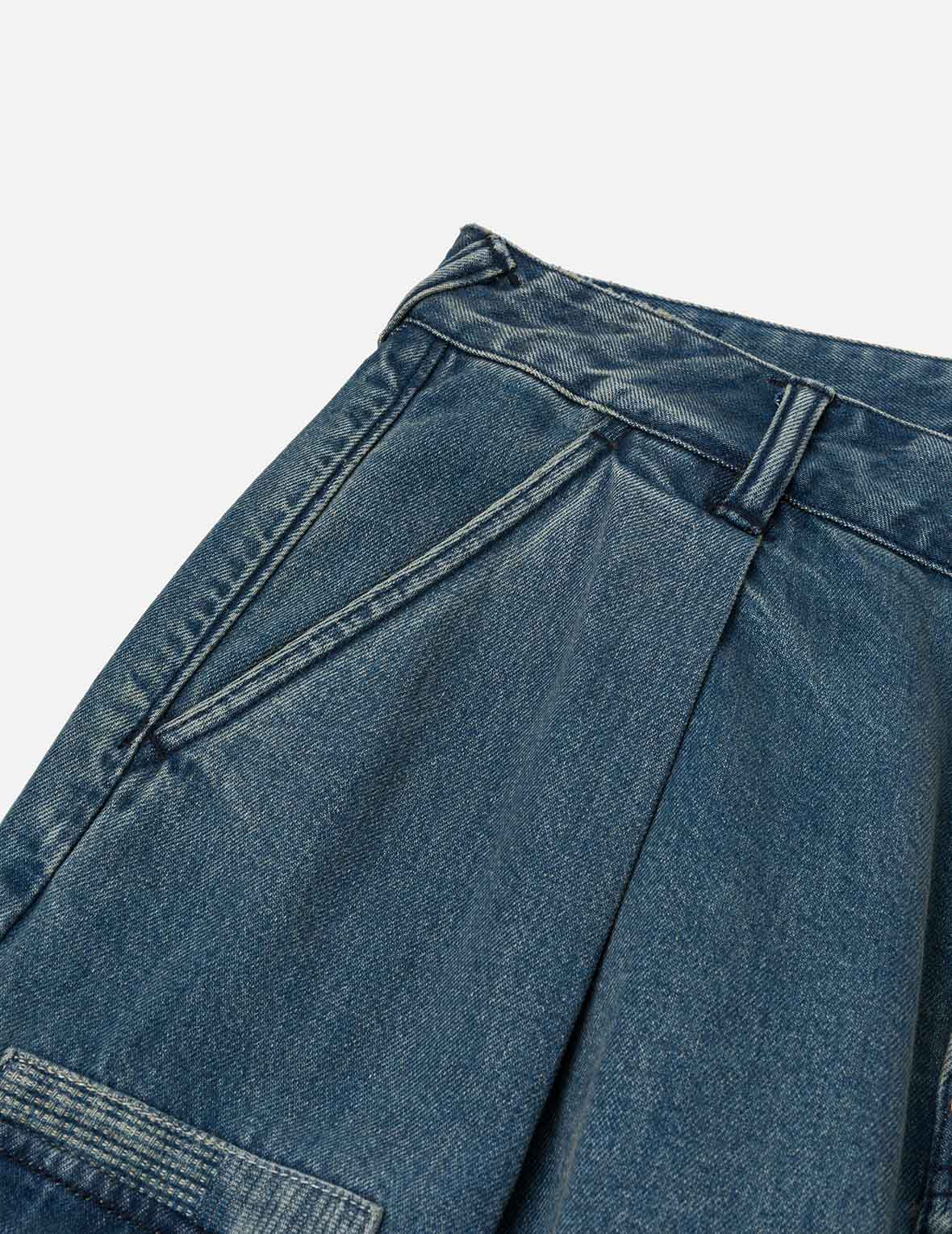 刺し子カモメ バルーンフィット カーゴジーンズ
