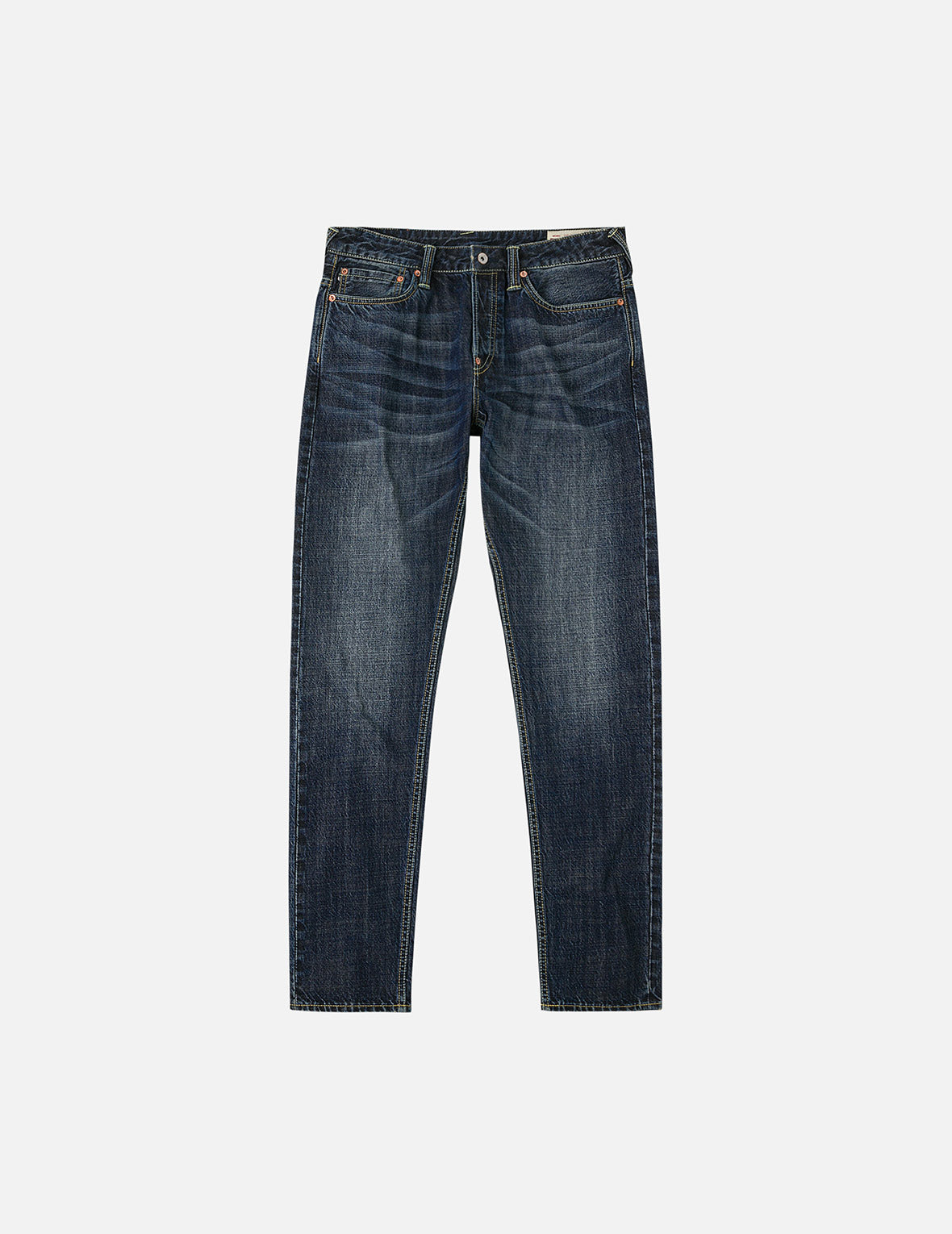 仏頭獅子舞大黒プリント テーパーフィット ジーンズ