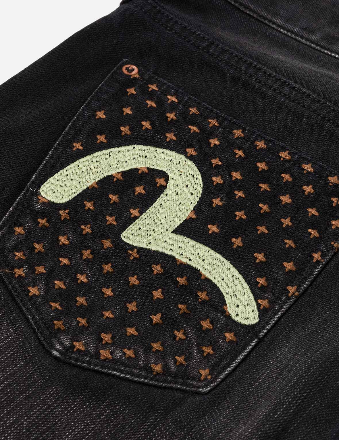 ウォッシュドデコンストラクテッド刺し子 リラックスフィットジーンズ #2030