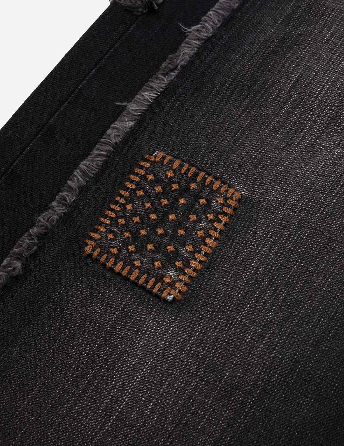 ウォッシュドデコンストラクテッド刺し子 リラックスフィットジーンズ #2030