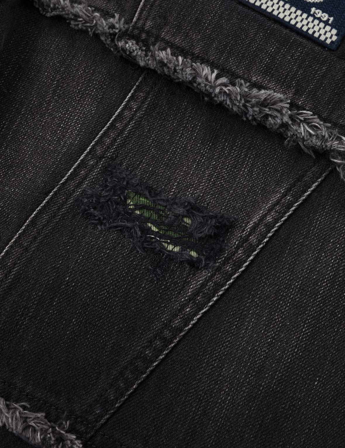 ウォッシュドデコンストラクテッド刺し子 リラックスフィットジーンズ #2030