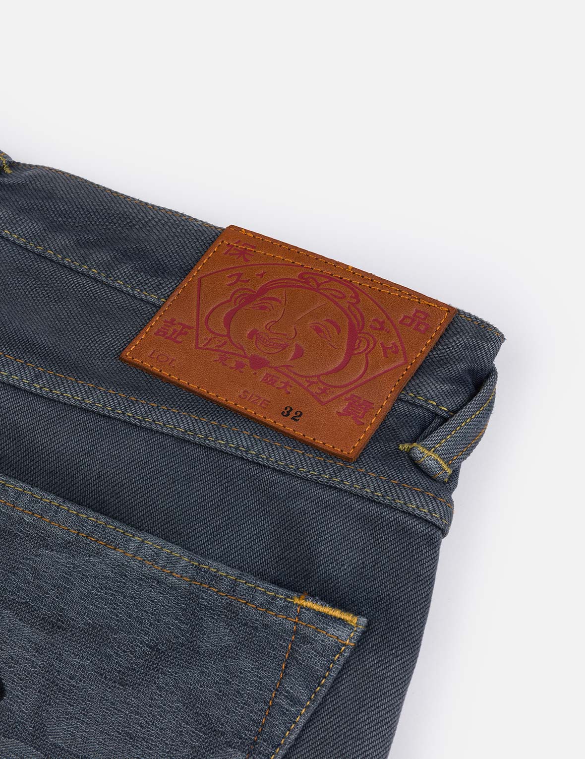 スカルカモメプリントポケット ファッションフィット デニムジーンズ