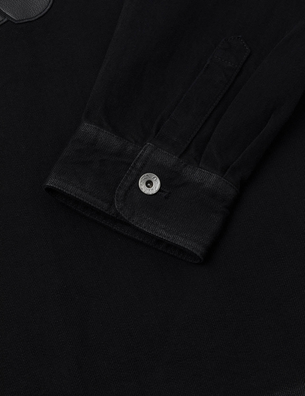 Kamon and Seagull Appliqué Regular Fit Denim Jacket Shirt