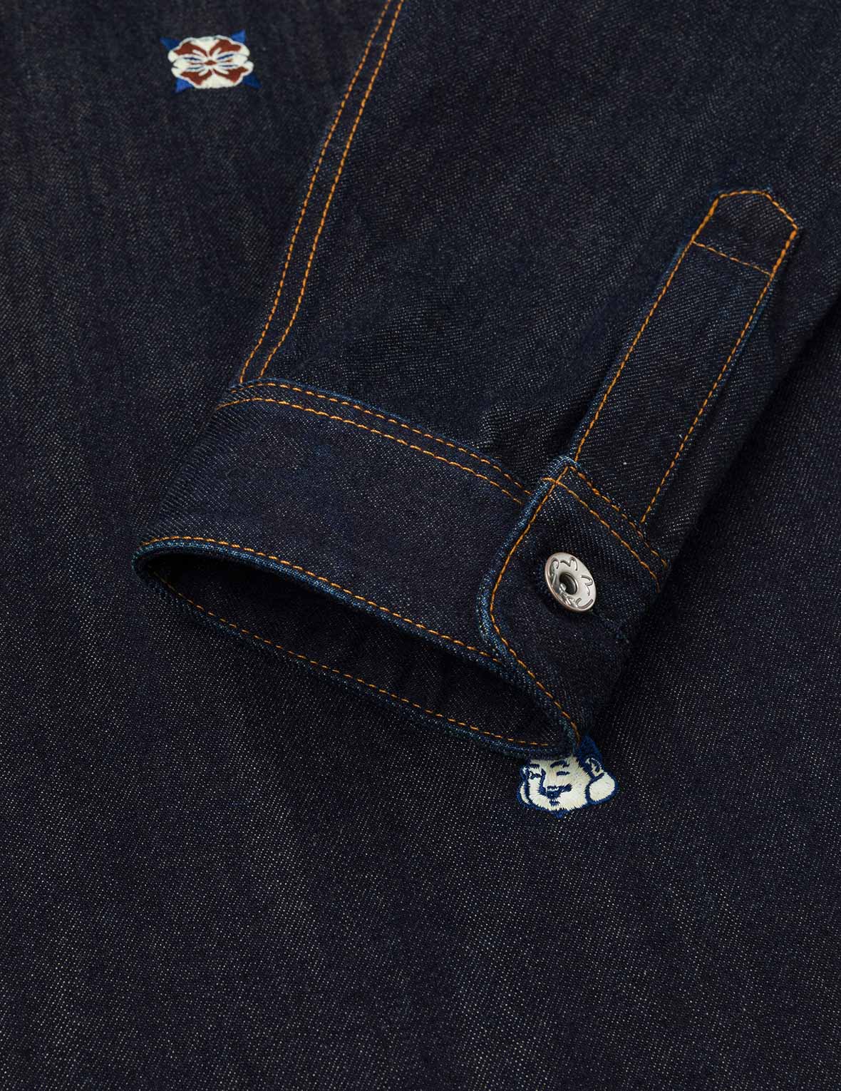 オールオーバー刺繍 レギュラーフィット デニムシャツジャケット