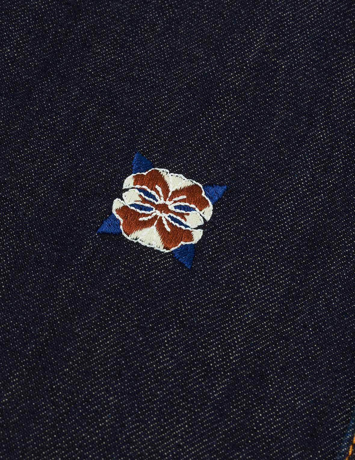 オールオーバー刺繍 レギュラーフィット デニムシャツジャケット