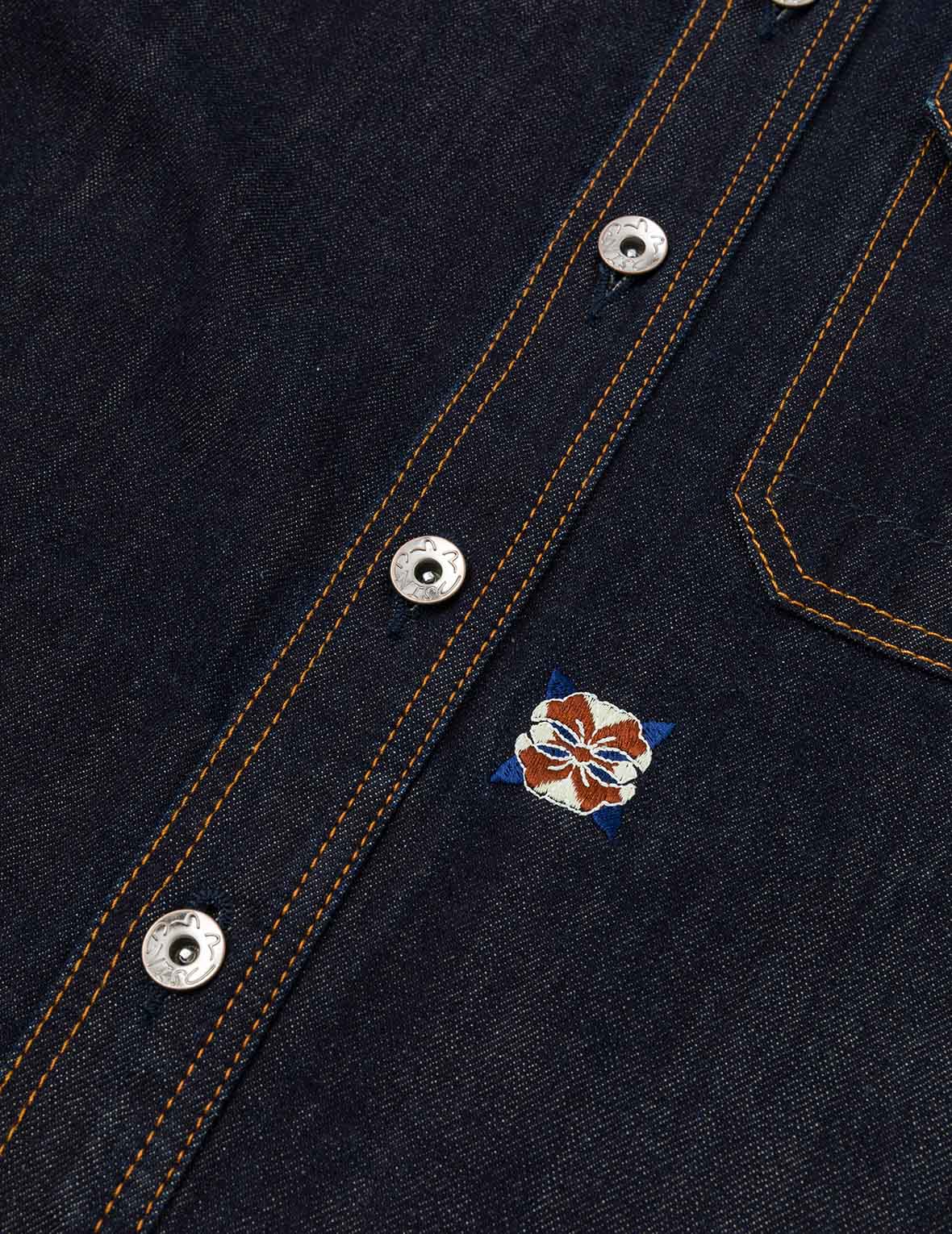 オールオーバー刺繍 レギュラーフィット デニムシャツジャケット