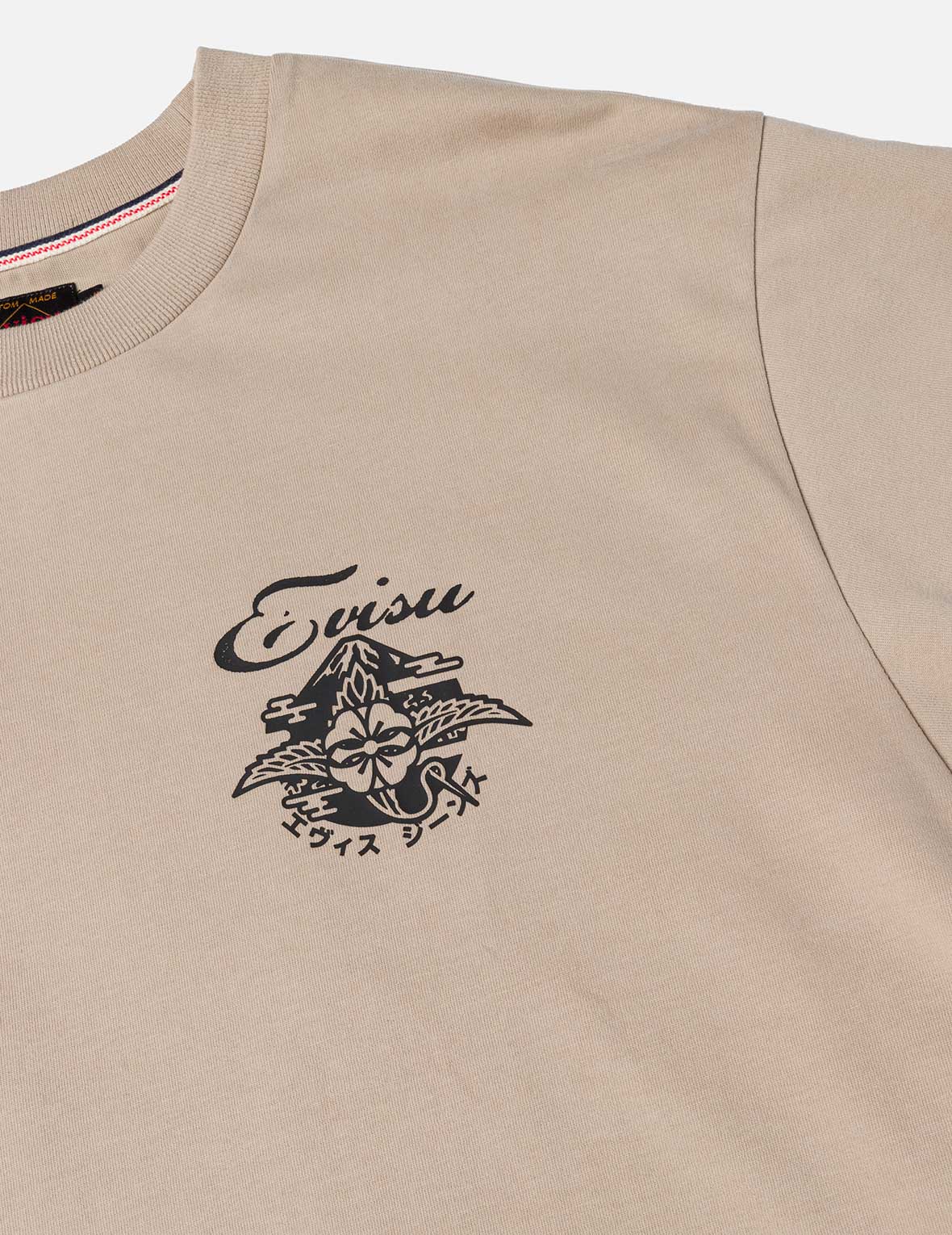 刺し子カモンプリント ファッションフィット2-in-1デザイン長袖Tシャツ
