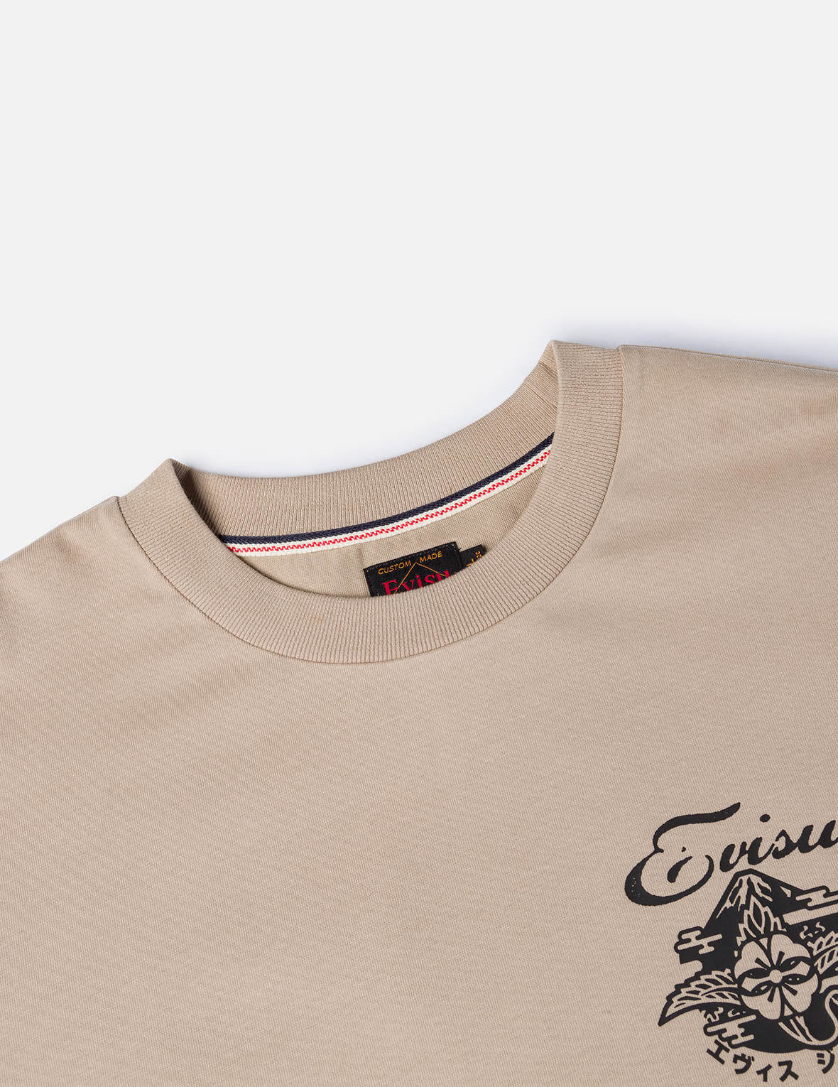刺し子カモンプリント ファッションフィット2-in-1デザイン長袖Tシャツ