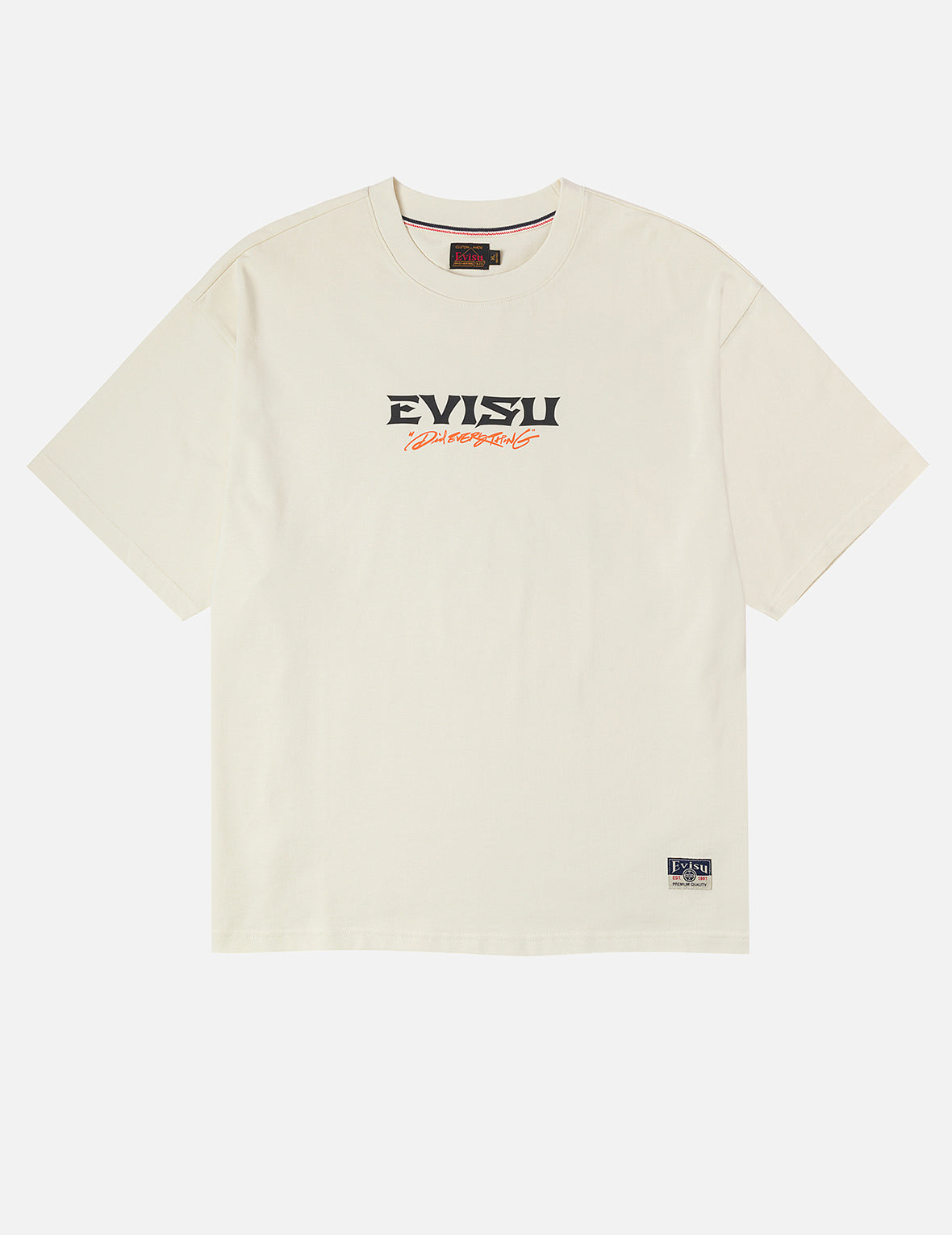 鶴とロゴプリント ルーズフィット Tシャツ