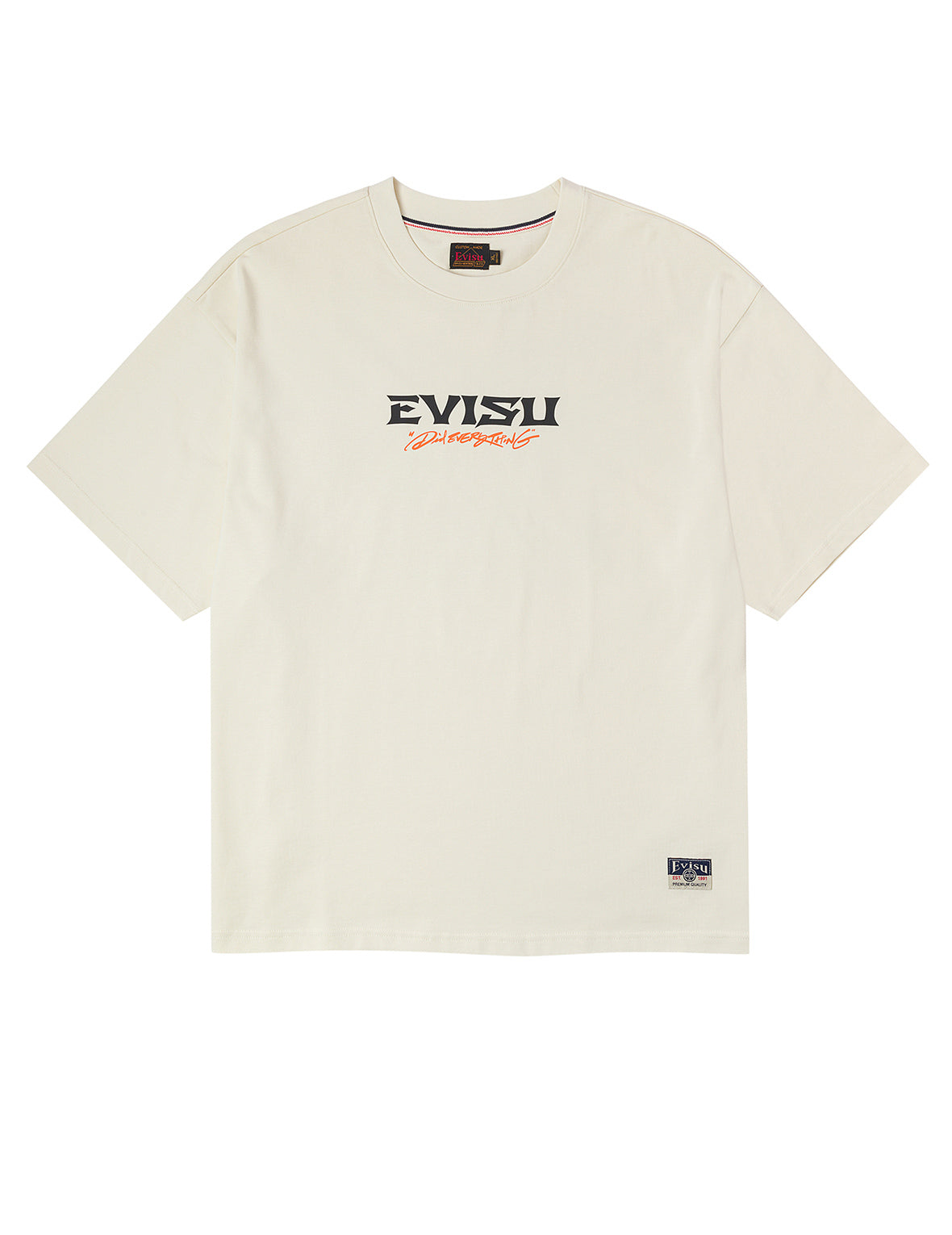 鶴とロゴプリント ルーズフィット Tシャツ