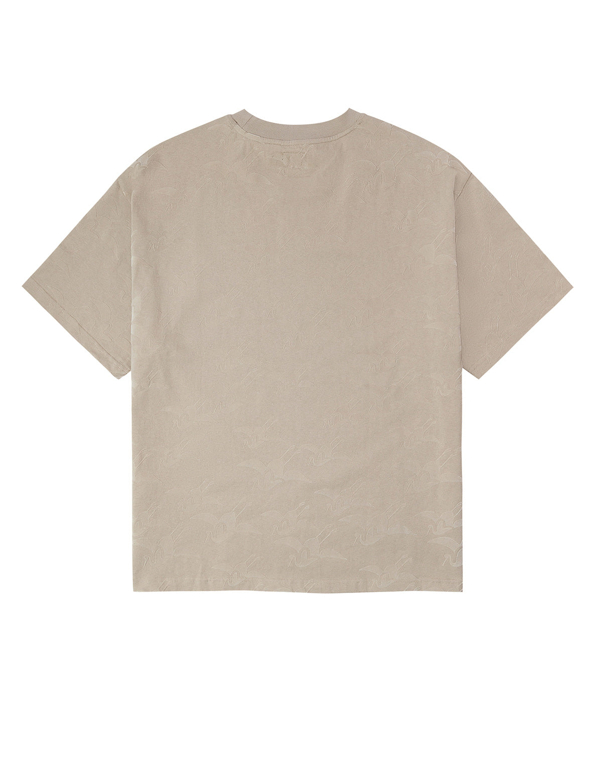 オールオーバーカモメ鶴フロッキープリント リラックスフィット Tシャツ