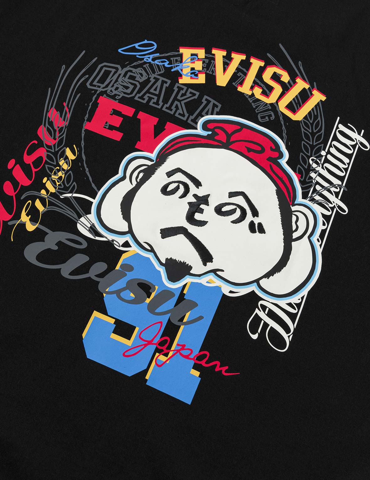 へのへのもへじ仏頭刺繍 リラックスフィット Tシャツ