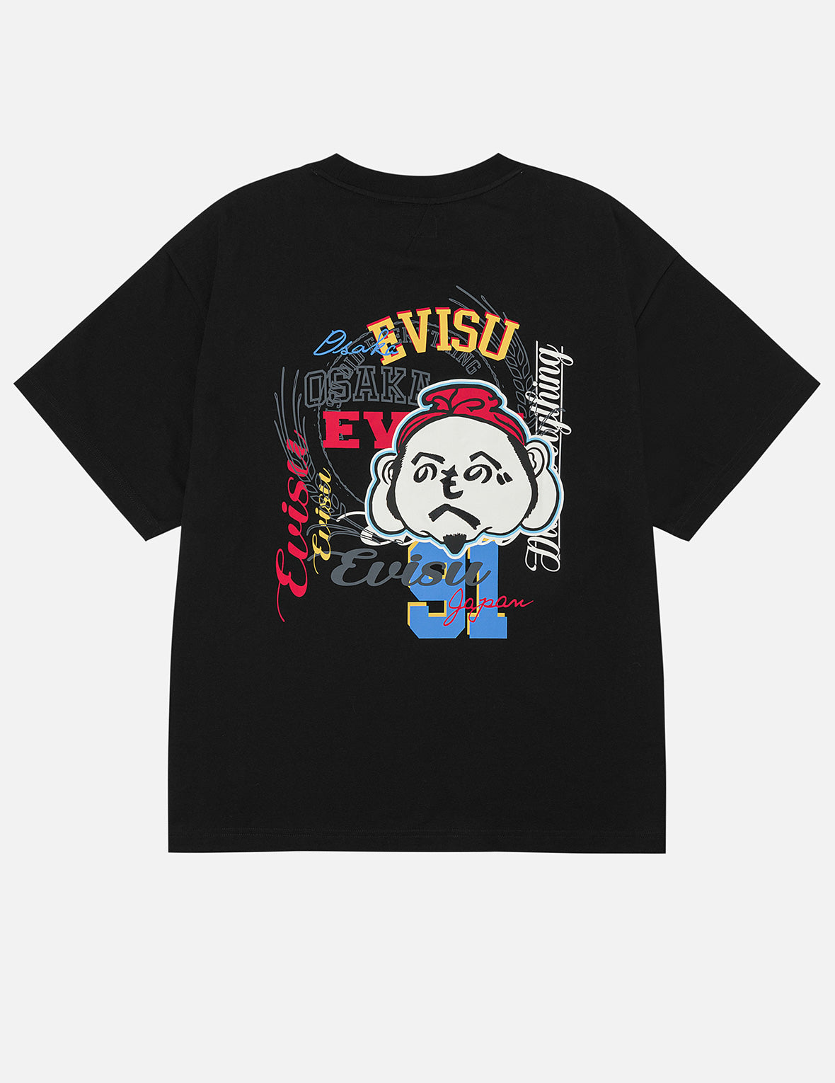 へのへのもへじ仏頭刺繍 リラックスフィット Tシャツ