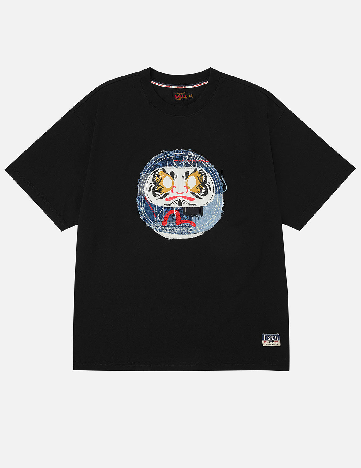 Sashiko Daruma and Seagull Relax Fit T-Shirt