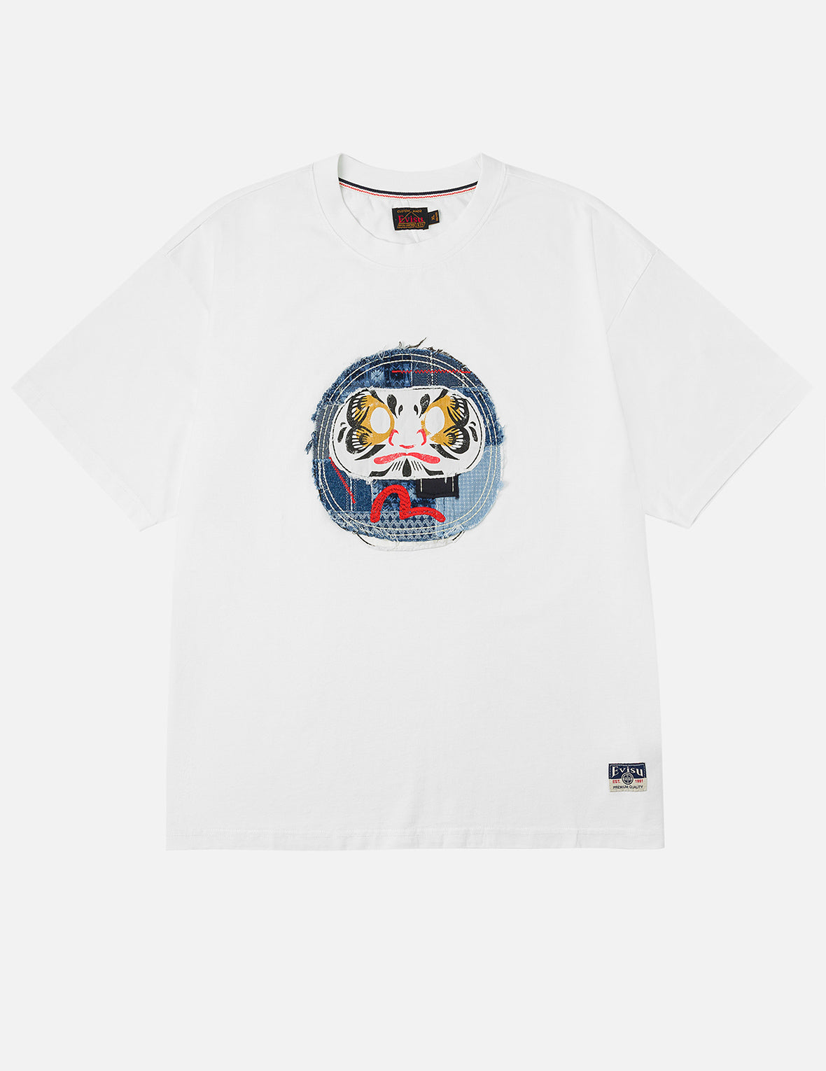 Sashiko Daruma and Seagull Relax Fit T-Shirt