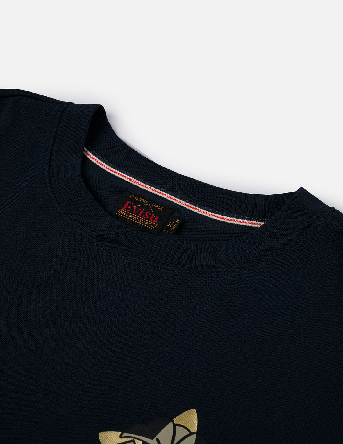 鶴の飛翔と大黒プリント ルーズフィット Tシャツ