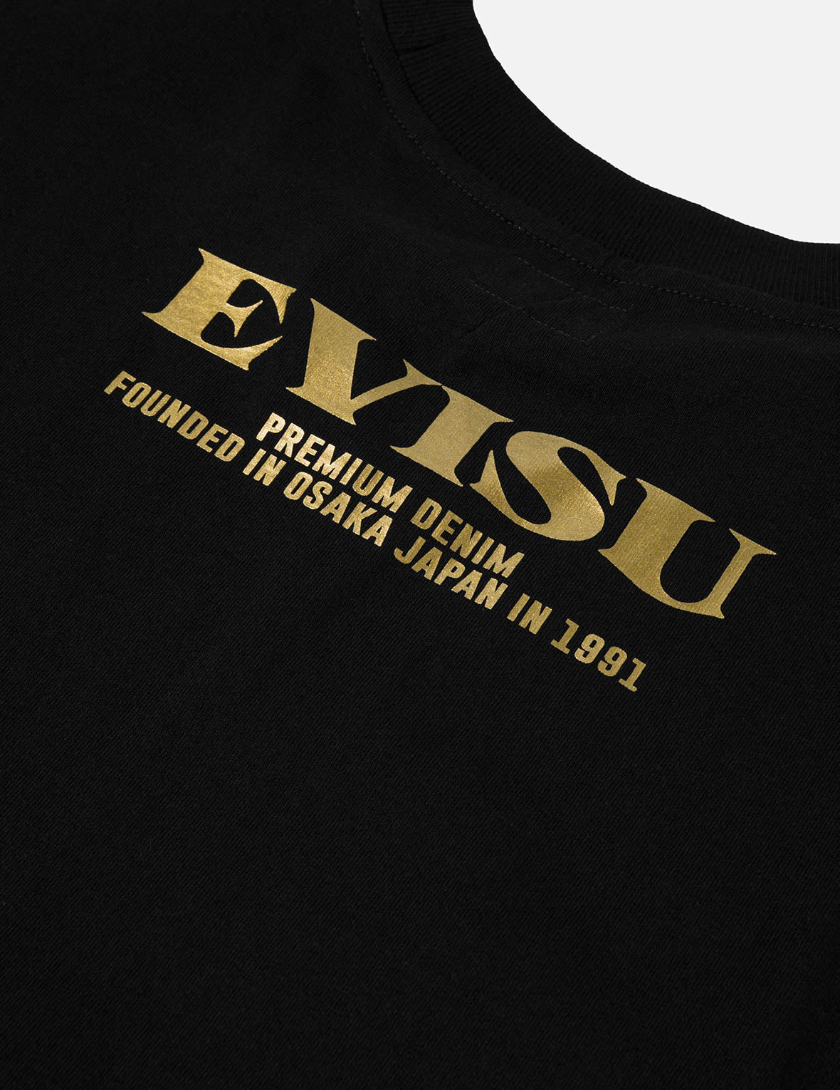 ブロケードポケットとカモメ箔プリント ルーズフィット Tシャツ
