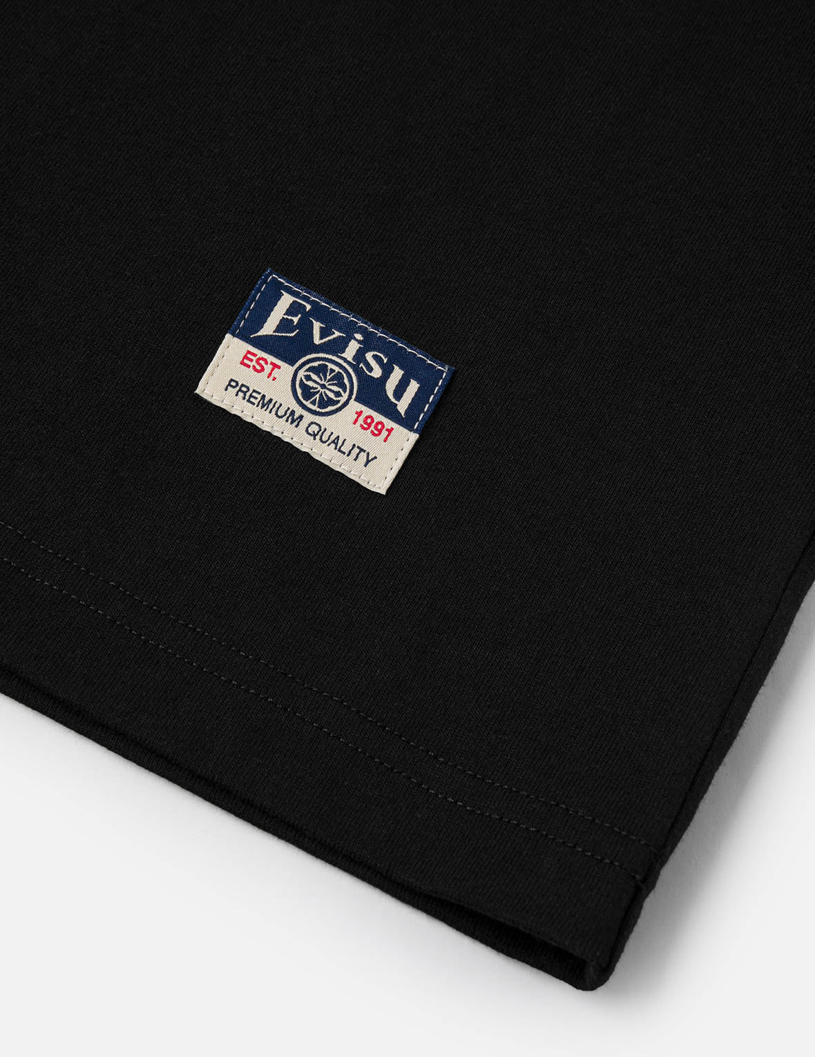 ブロケードポケットとカモメ箔プリント ルーズフィット Tシャツ