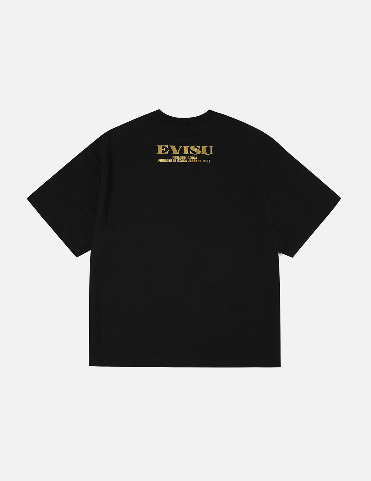 ブロケードポケットとカモメ箔プリント ルーズフィット Tシャツ