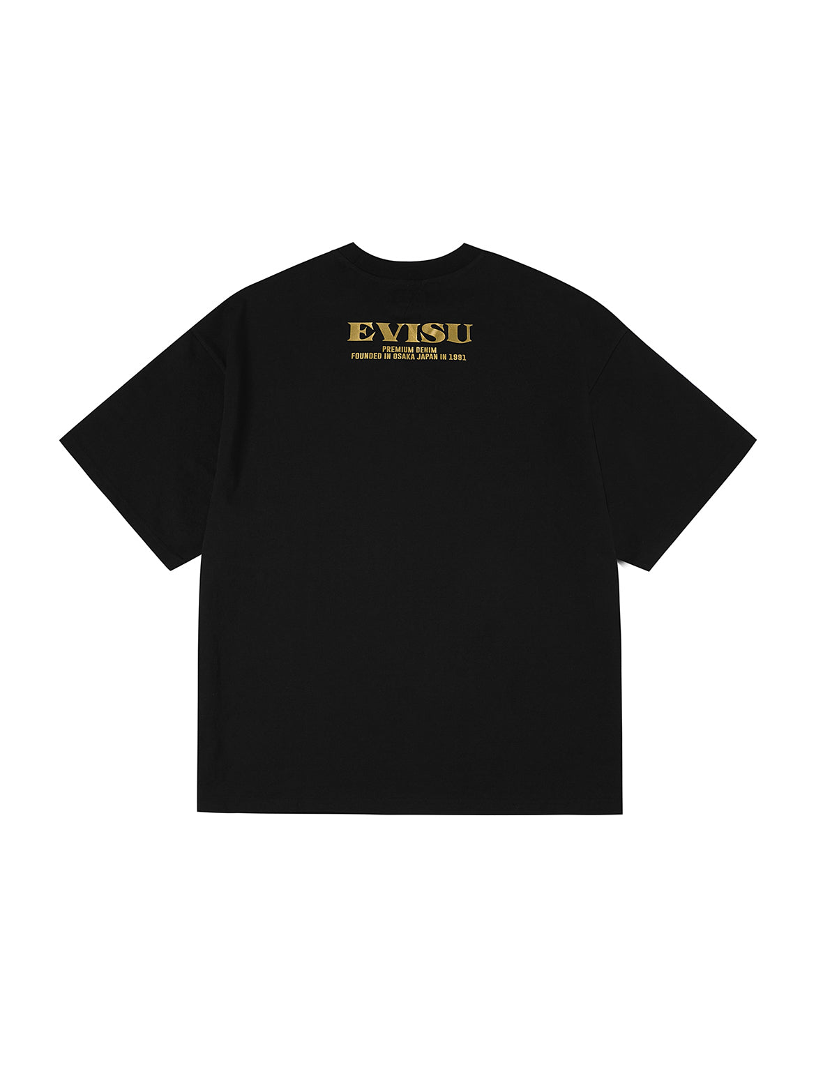 ブロケードポケットとカモメ箔プリント ルーズフィット Tシャツ